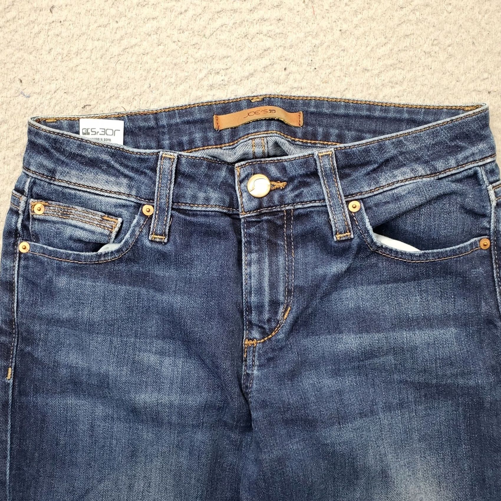 Vintage Joe's Jeans Womens Jeans Blue Denim Medium Wash Wiskered Streetwear Skinny Leg Size 25 Size 42" / US 20 - 7 Thumbnail