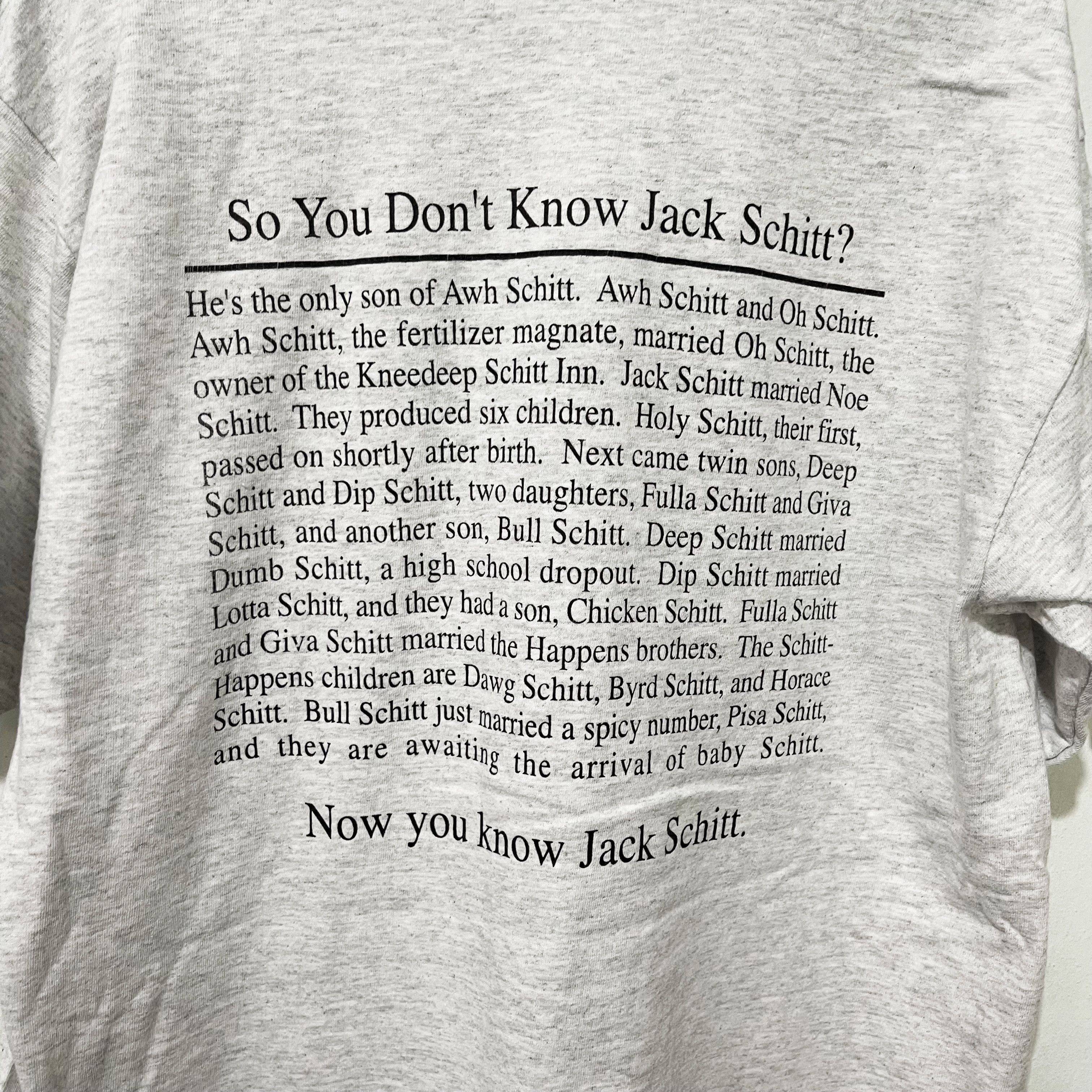 Vintage Vintage 90s I Know Jack Shit T-Shirt Size US L / EU 52-54 / 3 - 4 Thumbnail