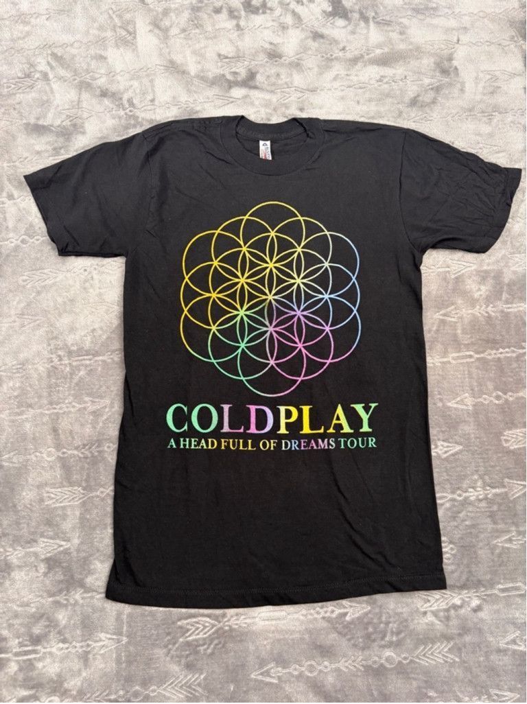 Alstyle Men's Alstyle Coldplay Tour T-shirt Size M Black Size US M / EU 48-50 / 2 - 2 Thumbnail