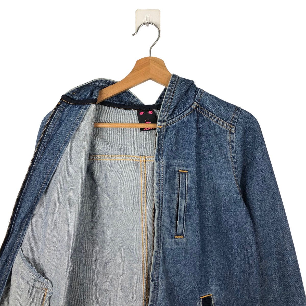Japanese Brand DENIM JACKET HOODIE CHORE X-GIRL HYSTERIC GLAMOUR STYLE Size US M / EU 48-50 / 2 - 10 Thumbnail