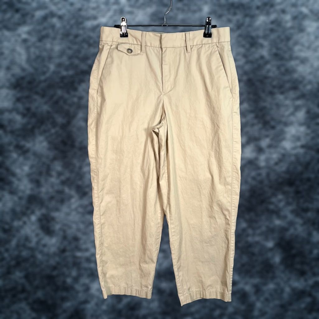Banana Republic VINTAGE Banana Republic Womens Cropped Straight Leg Cotton Pants 0S Beige Size 25" / US 0 / IT 36 - 1 Thumbnail