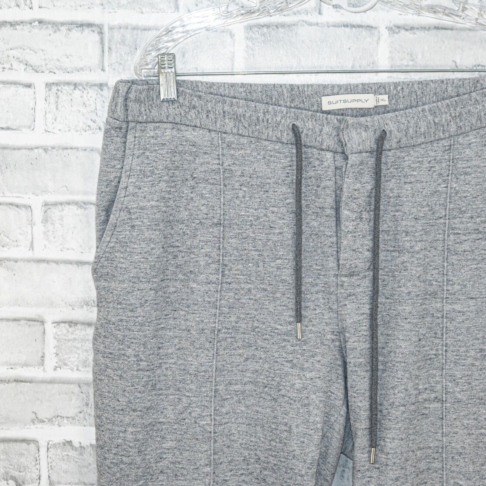 Suitsupply SUITSUPPLY Men's Heather gray drawstring Jogger sweatpant Size US 36 / EU 52 - 7 Thumbnail