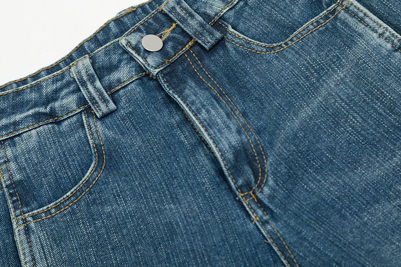 Vintage American street washed gradient retro blue jeans for men Size US 32 / EU 48 - 3 Thumbnail