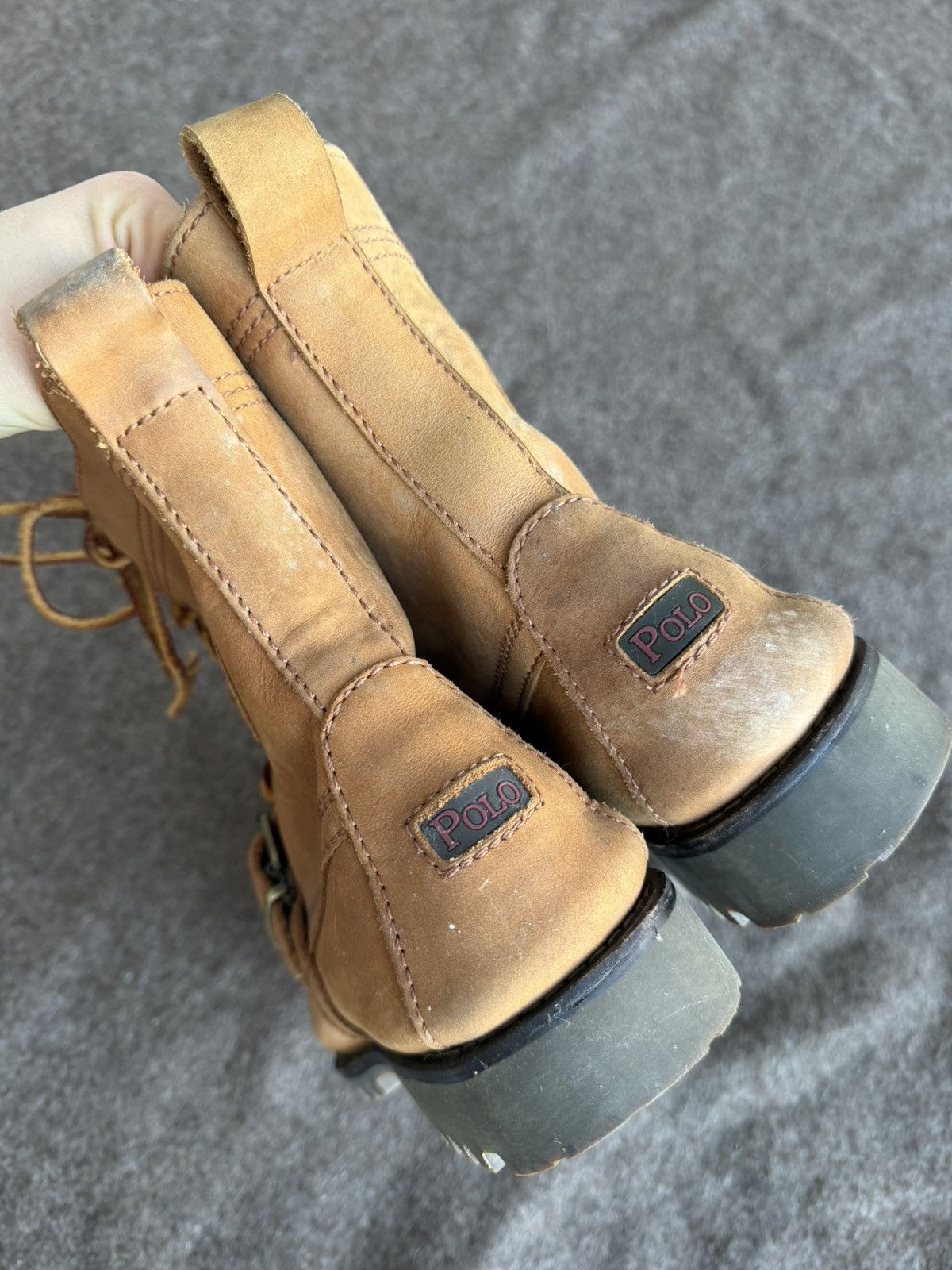 Polo Ralph Lauren Polo Ralph Lauren Leather Moc Toe Boots Size US 10 / EU 43 - 6 Thumbnail