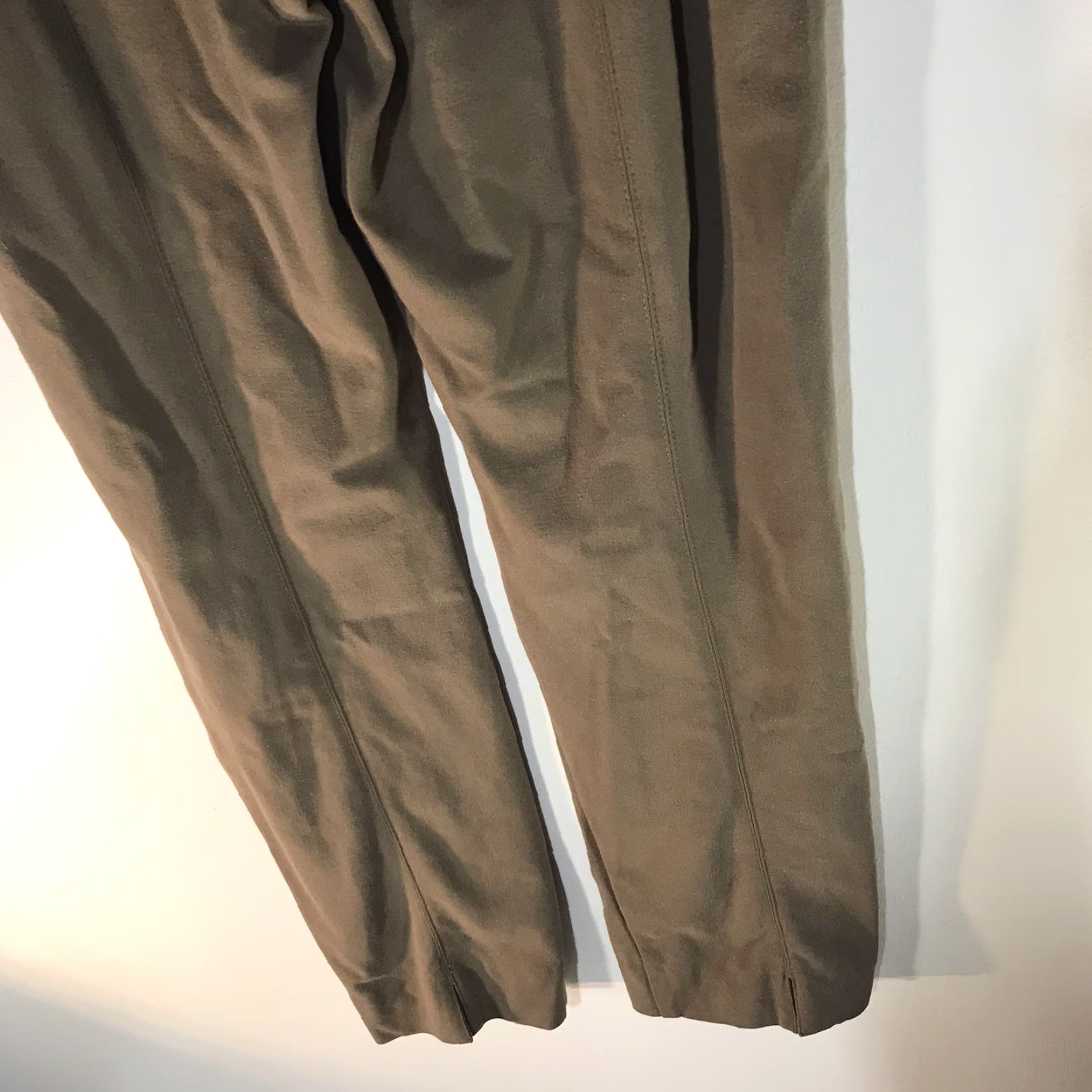 J. Jill VINTAGE J. Jill Skinny Pants Women Medium Brown Knit Trousers Casual Travel Workwear Elastic Waist Size 32" / US 10 / IT 46 - 6 Thumbnail