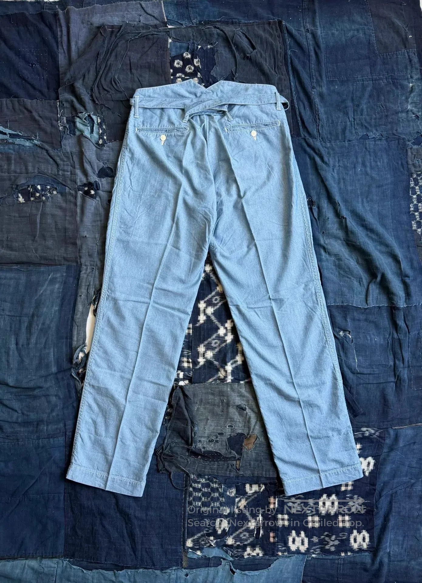Visvim Blue Casual Pleated Trousers Size 32. Size US 32 / EU 48 - 2 Thumbnail
