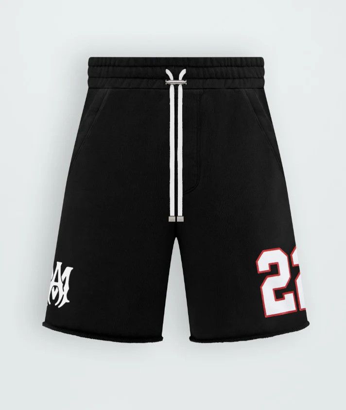 Amiri o1mle0326 Oversized 22 Football Shorts in Black Size US 38 / EU 54 - 1 Thumbnail