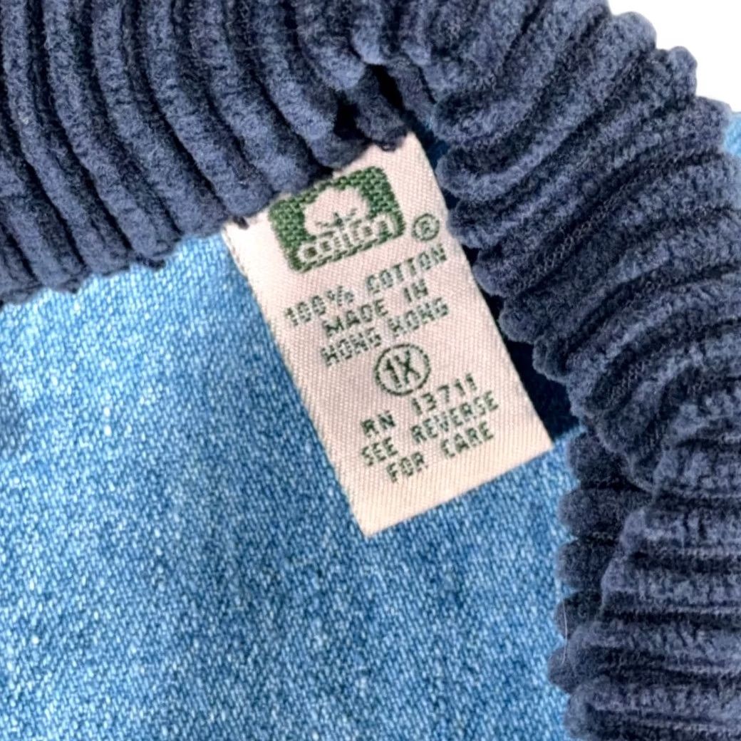 Denime VINTAGE Marsh Landing Chore Coat Womens XL Blue Denim Corduroy 90s Jacket Size XL / US 12-14 / IT 48-50 - 6 Thumbnail