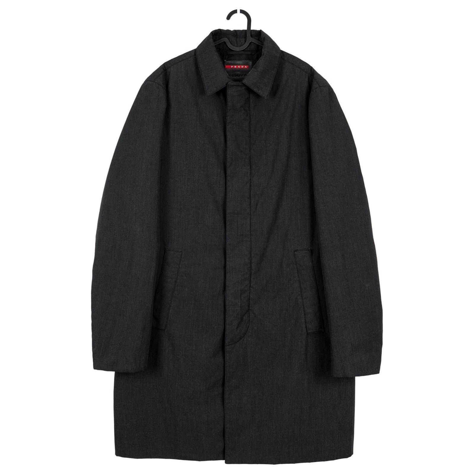 Prada Prada Linea Rossa Gray Tab Logo Kevlar Tech Coat Jacket Size US XL / EU 56 / 4 - 1 Thumbnail