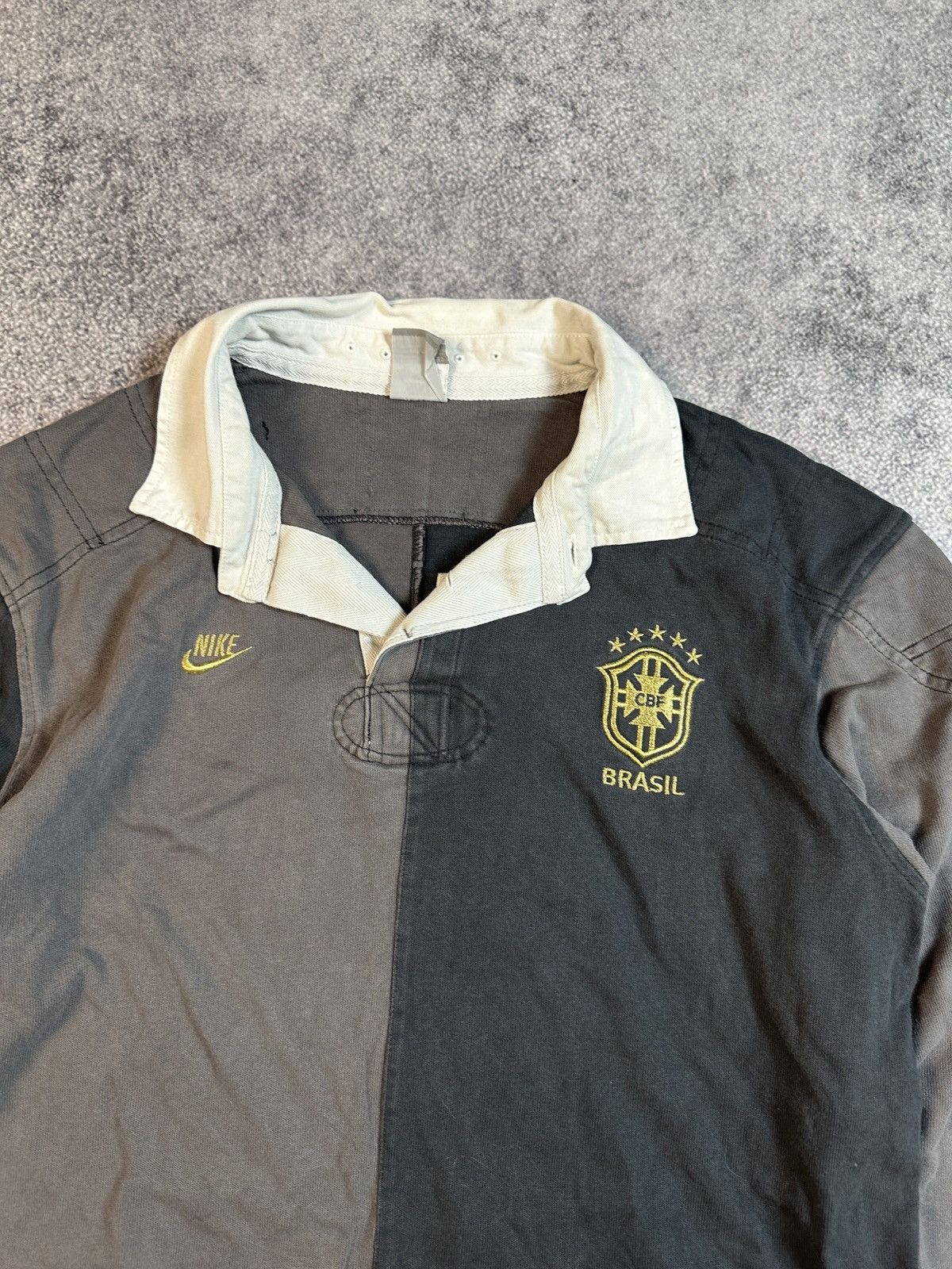 Nike Y2K vintage Nike Brasil 11 Long Rugby Streetwear Jersey XL Size US XL / EU 56 / 4 - 4 Thumbnail