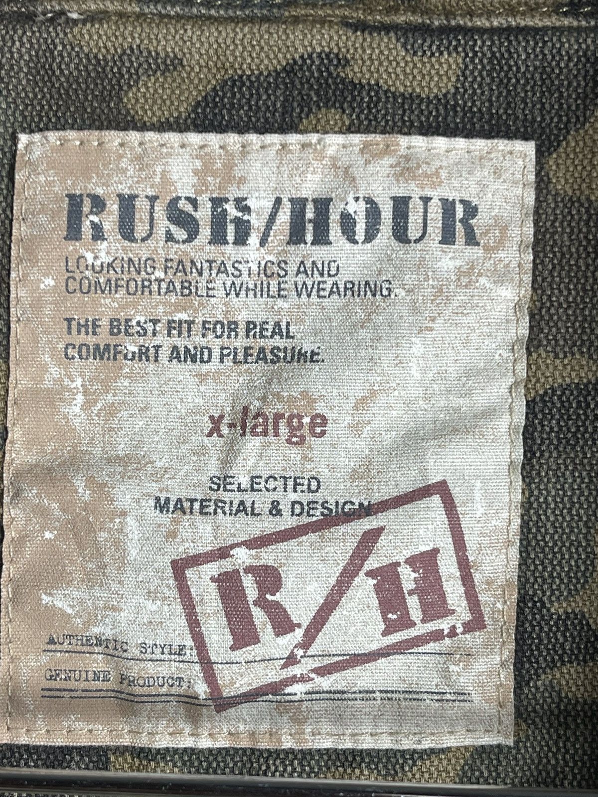 Japanese Brand Vintage Japanese Brand Rush Hour camo zipper jacket Size US M / EU 48-50 / 2 - 9 Thumbnail