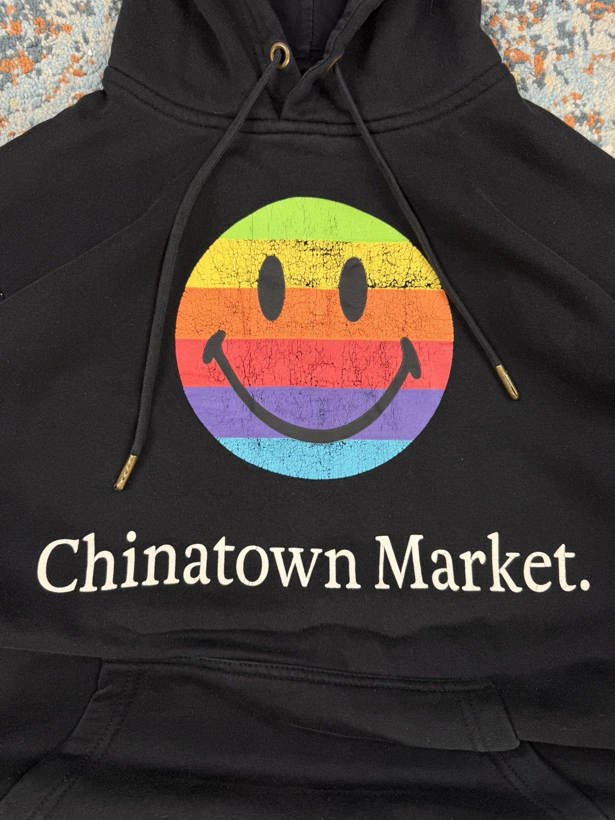 Market Vintage y2k Chinatown Market Apple logo style smiley hoodie Size US M / EU 48-50 / 2 - 5 Thumbnail