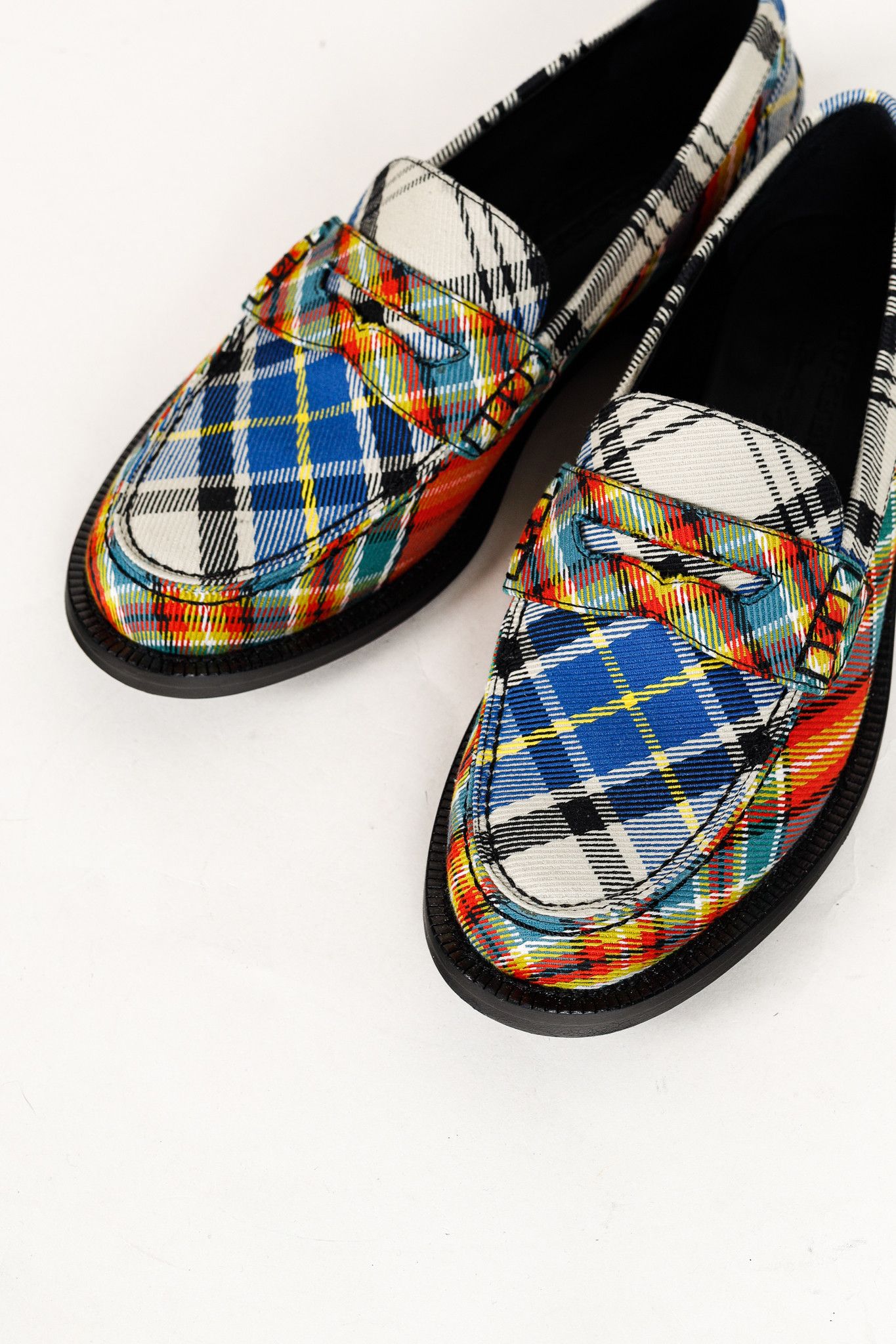 Burberry Burberry Bedmont Poppy Orange Tartan Flat Loafers Size US 6.5 / IT 36.5 - 6 Thumbnail