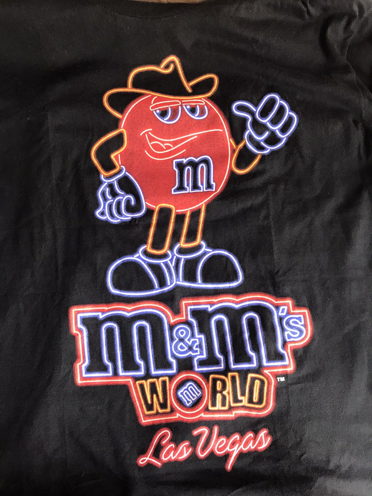 Vintage M&M’s World Las Vegas Cowboy Glow in the dark tshirt Size US M / EU 48-50 / 2 - 1 Thumbnail