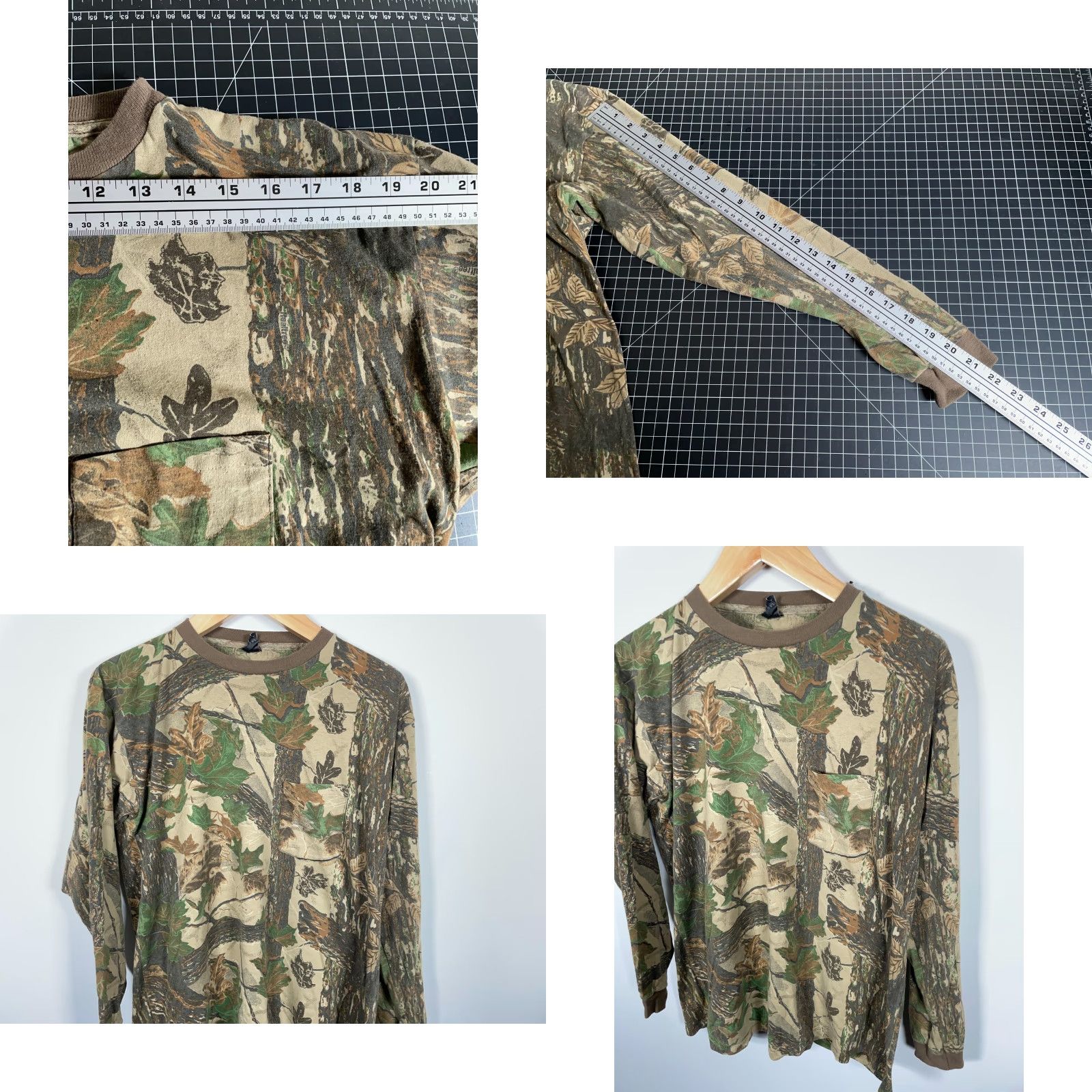 Vintage VINTAGE Ace Sportswear 80s Camouflage Pocket Long Sleeve T-Shirt L Green 50/50 90s Grunge Nature Outdoor 80s Mens Size US L / EU 52-54 / 3 - 8 Thumbnail