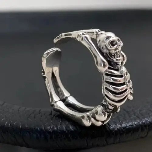 VIBE 925 Sterling Silver Personality Big Ring Size ONE SIZE - 7 Thumbnail