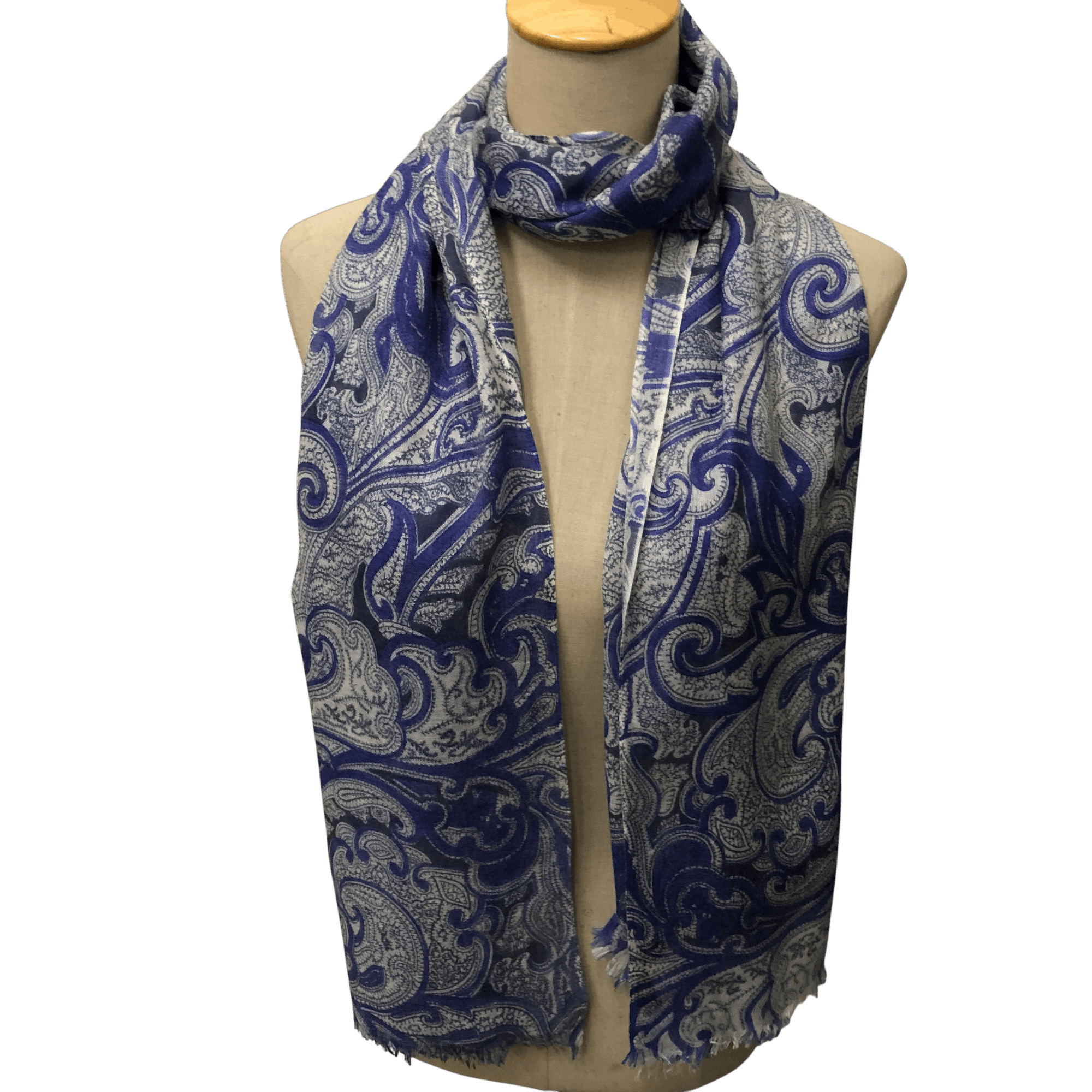 Vintage Glen Prince Paisley Wool Stole Scarf Muffler Neckwear V2574 Size ONE SIZE - 1 Thumbnail