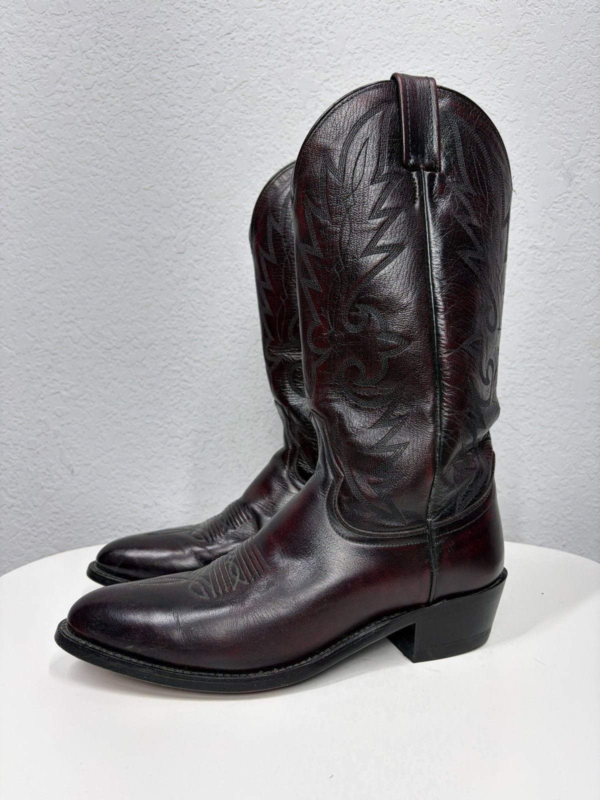 Dan Post Vintage A98 Western Style Cowboy High Leather Biker Boots Size US 8 / EU 41 - 5 Thumbnail