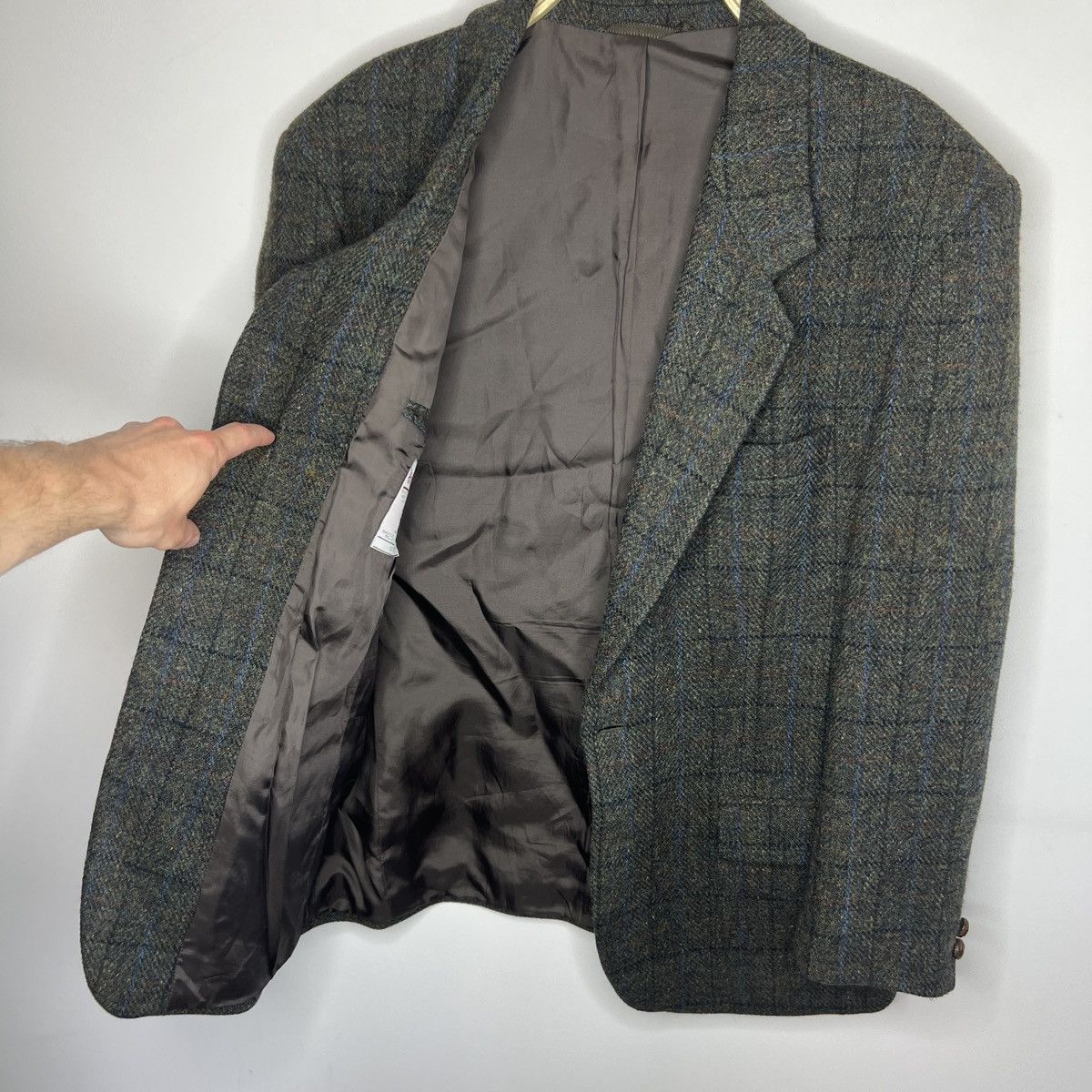 Harris Tweed Vtg Harris Tweed Dark Green Coat WOOL Jacket Blazer 42 R Size 42R - 6 Thumbnail