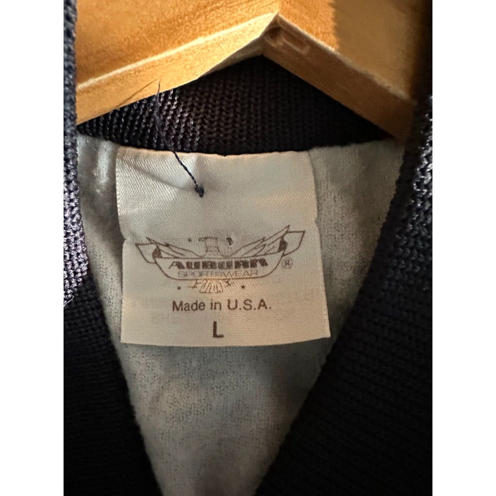 Vintage Auburn Sportswear Jacket L Satin Blue Made in USA Size US L / EU 52-54 / 3 - 3 Thumbnail