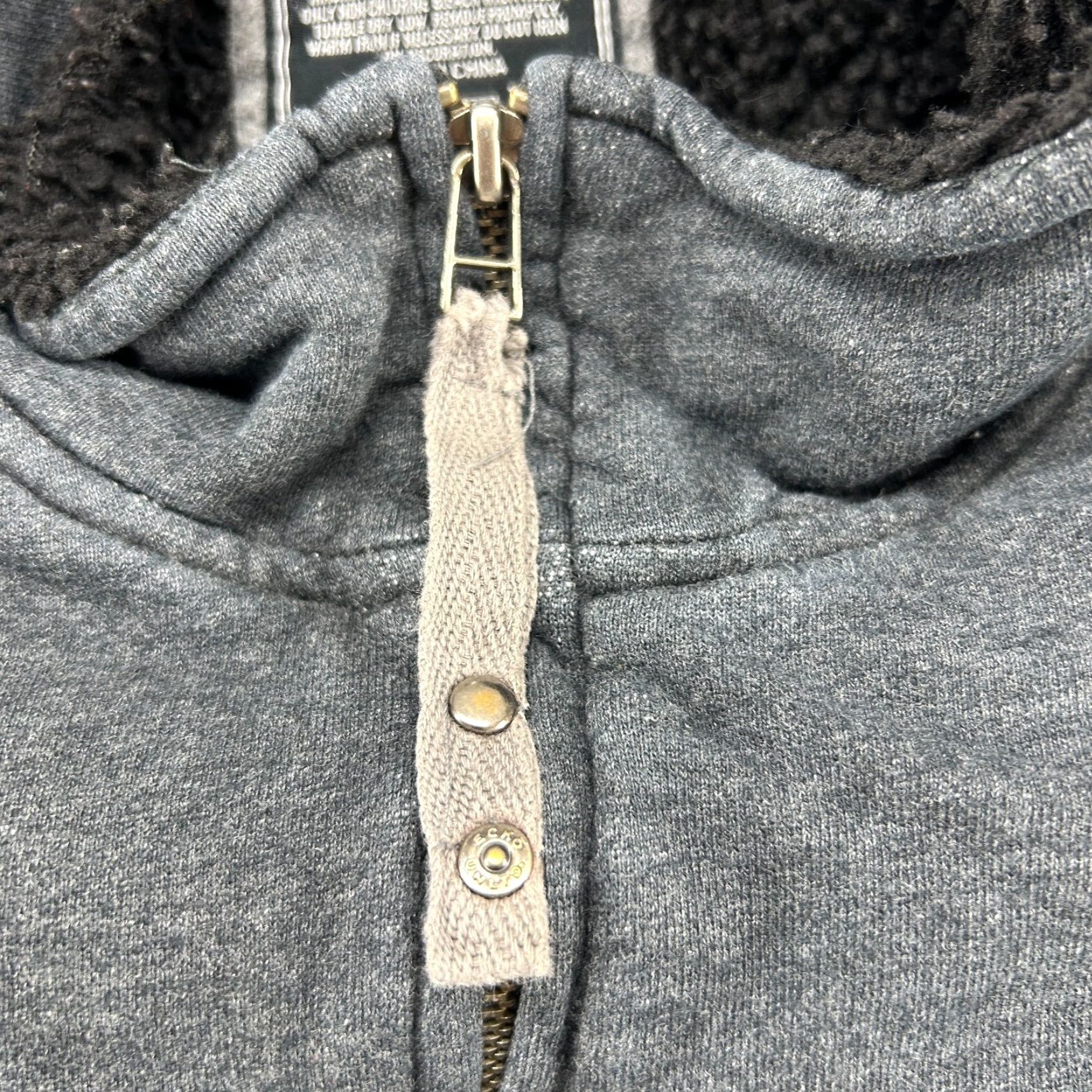 Ecko Unltd. VINTAGE Ecko Unltd Jacket Men XL Grey Full Zip Mock Neck Sherpa Fleece Lined 90s Cars Zipper Logo Sweatshirt Size US XL / EU 56 / 4 - 5 Thumbnail