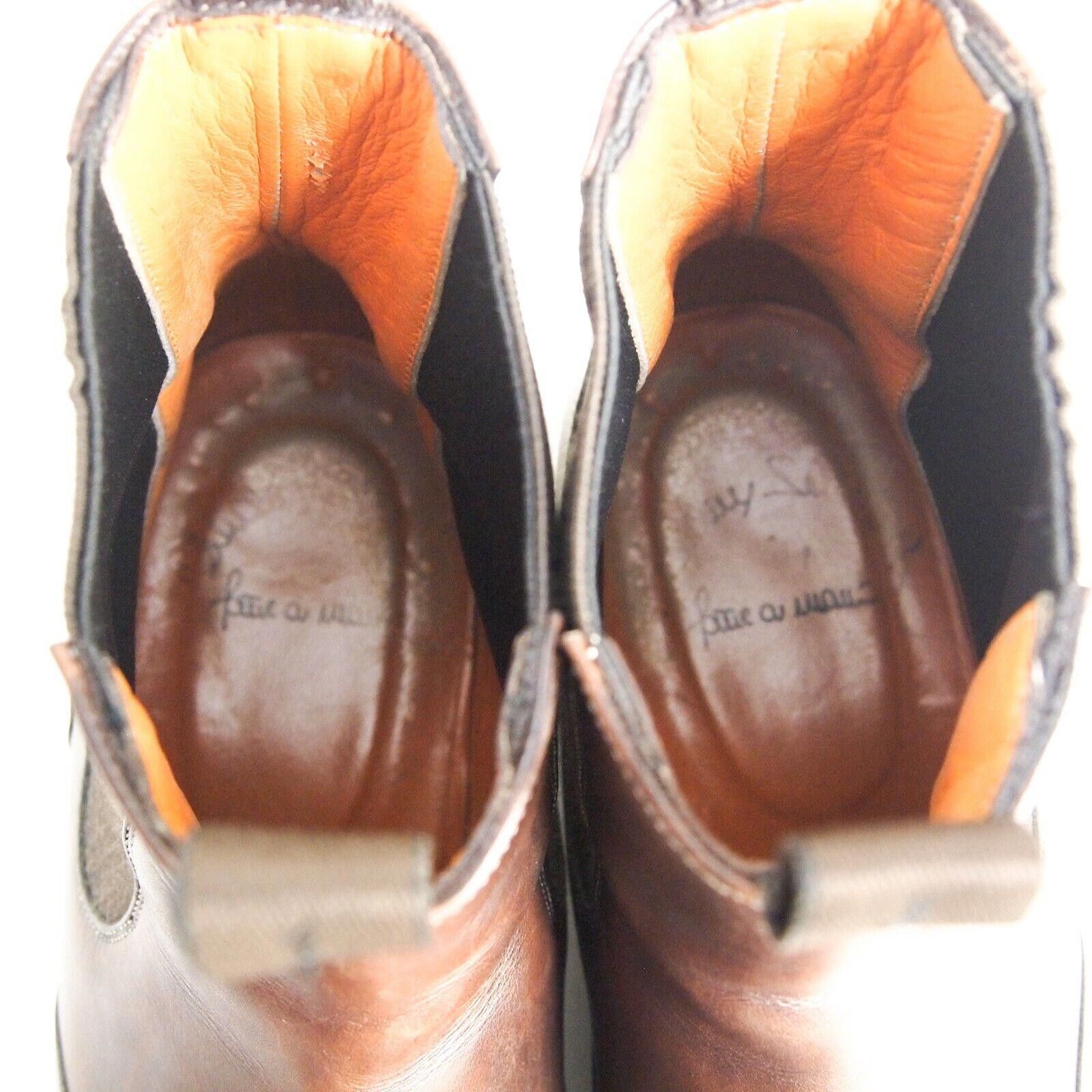 Santoni Santoni Chelsea Boots Brown Leather Mens US 10.5 EU 43.5 Size US 10.5 / EU 43-44 - 9 Thumbnail