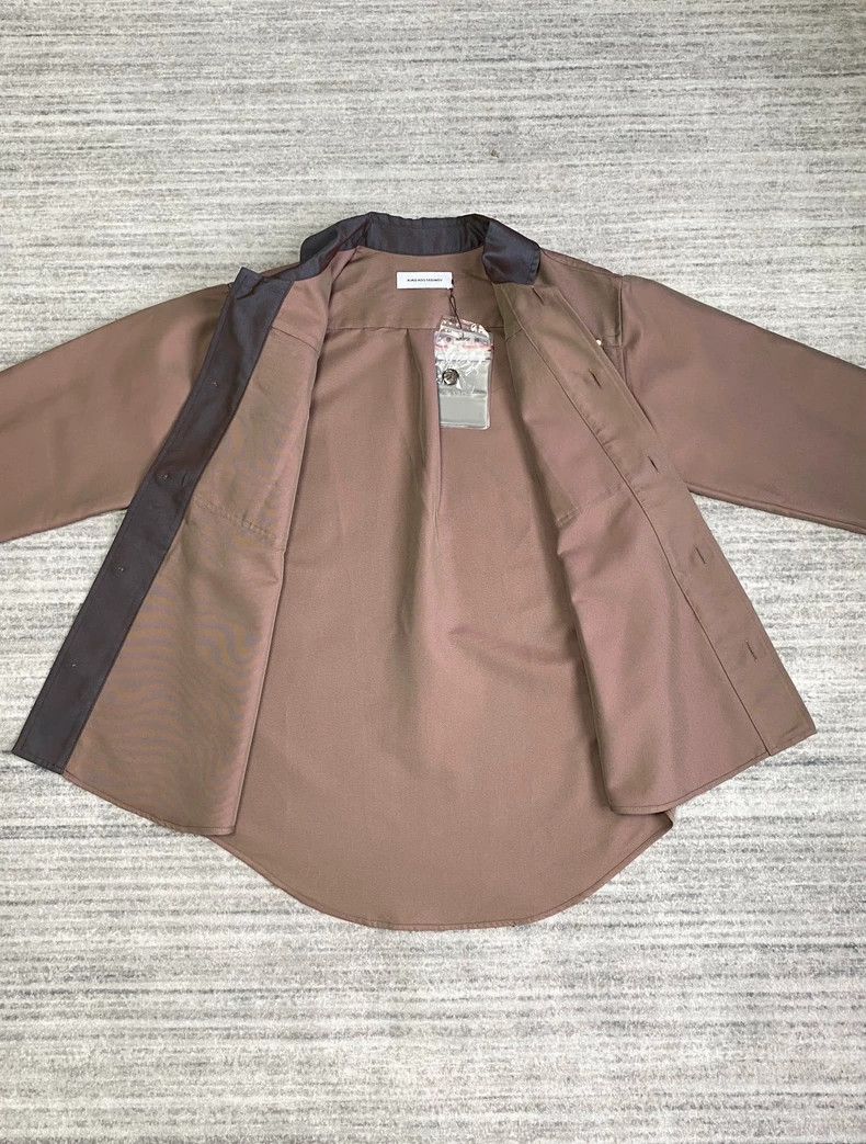 Kiko Kostadinov KIKO KOSTADINOV Brown Leather and Fabric Jacket ZLATYU Uni Size US S / EU 44-46 / 1 - 4 Thumbnail