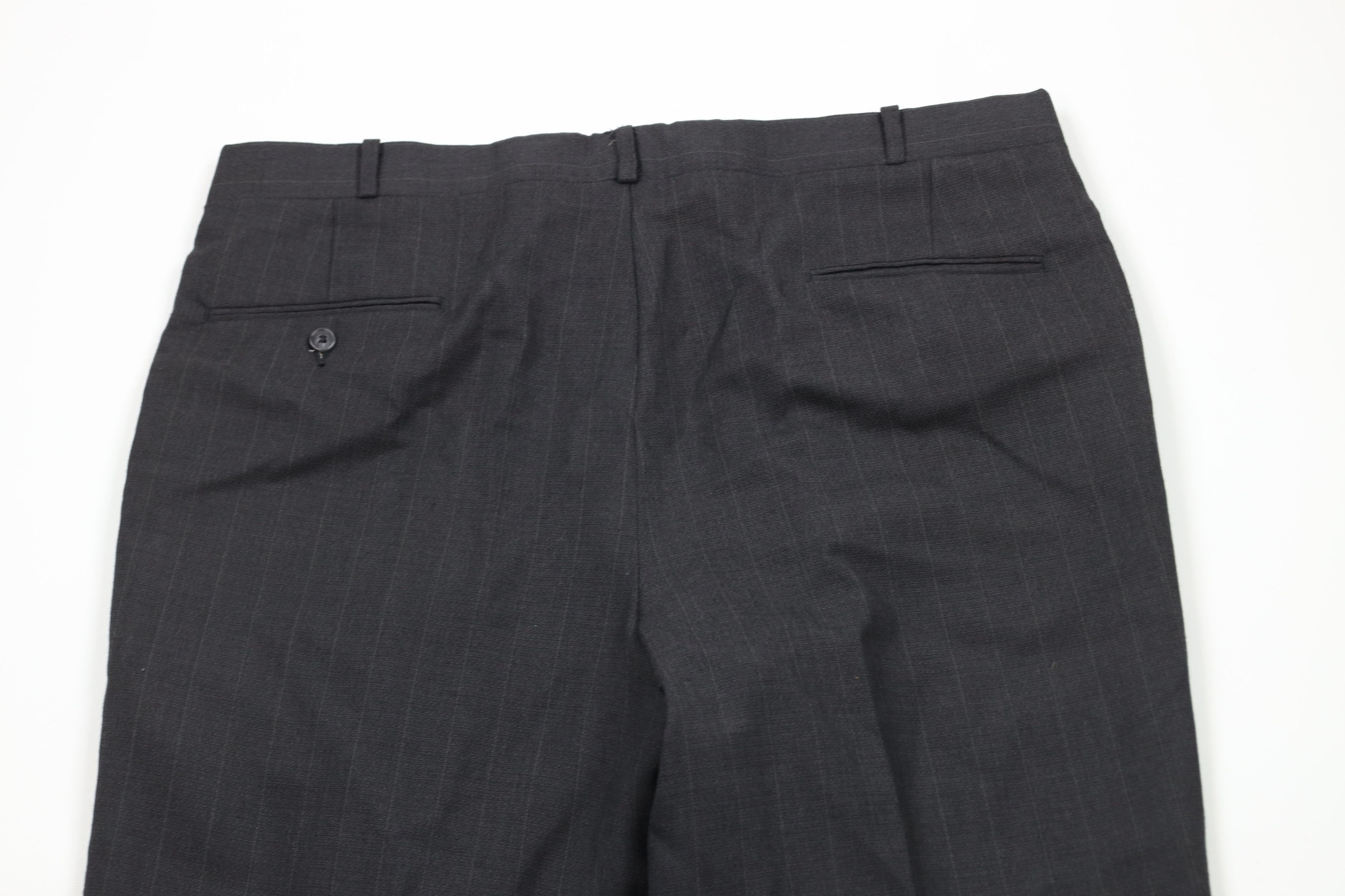 Vintage Vintage 70s Streetwear Pinstriped Knit Wide Leg Chino Pants Size US 36 / EU 52 - 9 Thumbnail