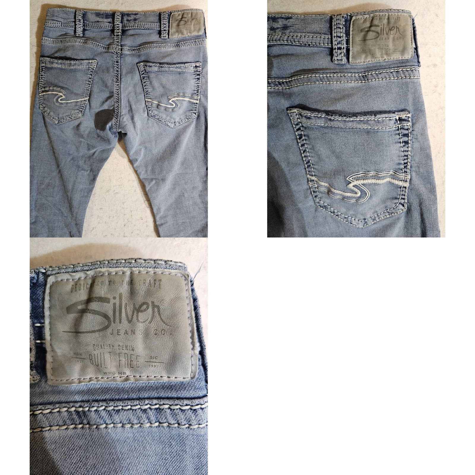 Silver Jeans Co. Silver Jeans Signature Zac Relaxed Straight Leg Jeans Mens 32x30 Light Wash Size US 32 / EU 48 - 8 Thumbnail