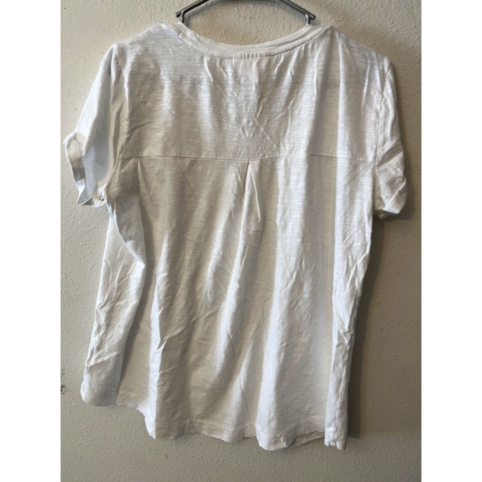 Style & Co Style & Co. White Women Tee Pocket Short Sleeve Size Medium Shirt Womens Pocketed Tee Size 32" / US 10 / IT 46 - 3 Thumbnail