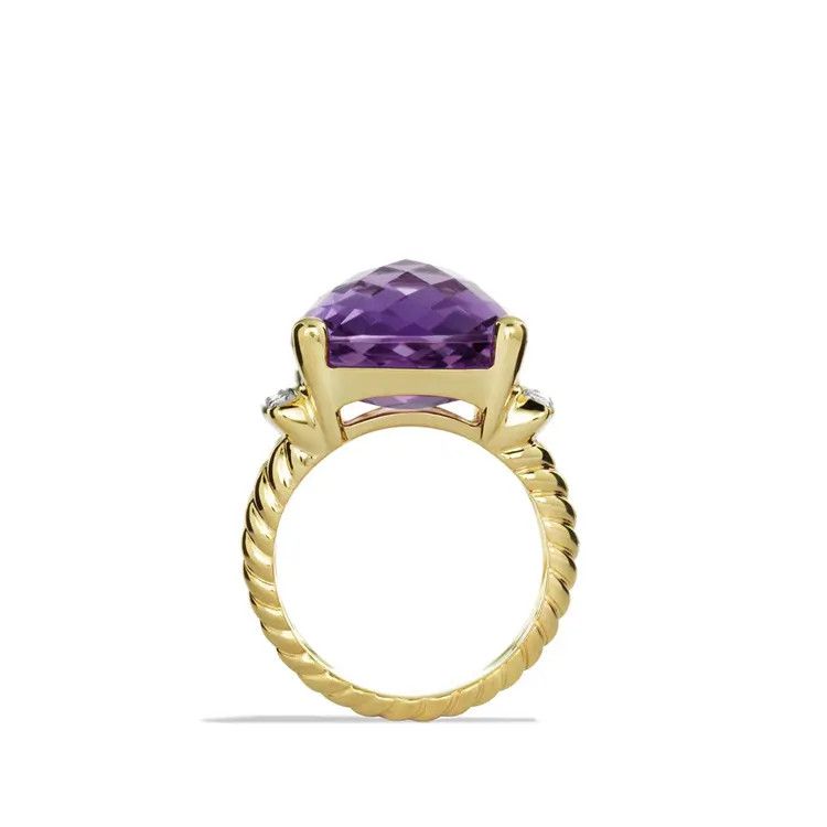 David Yurman o1s1wg111025 R17014D /Size 7 / Amethyst Ring in Golden Size ONE SIZE - 4 Thumbnail