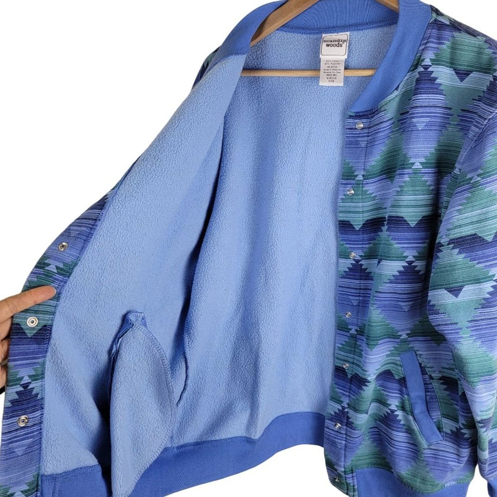 Vintage Scandia Woods Aztec Southwestern Bomber Jacket Snap Button Size US M / EU 48-50 / 2 - 3 Thumbnail