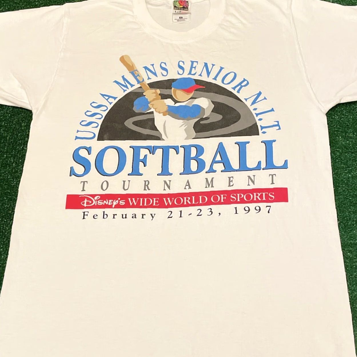 Disney VINTAGE 90s Disney Wide World Of Sports Softball MVP Shirt Mens S White Size US S / EU 44-46 / 1 - 3 Thumbnail