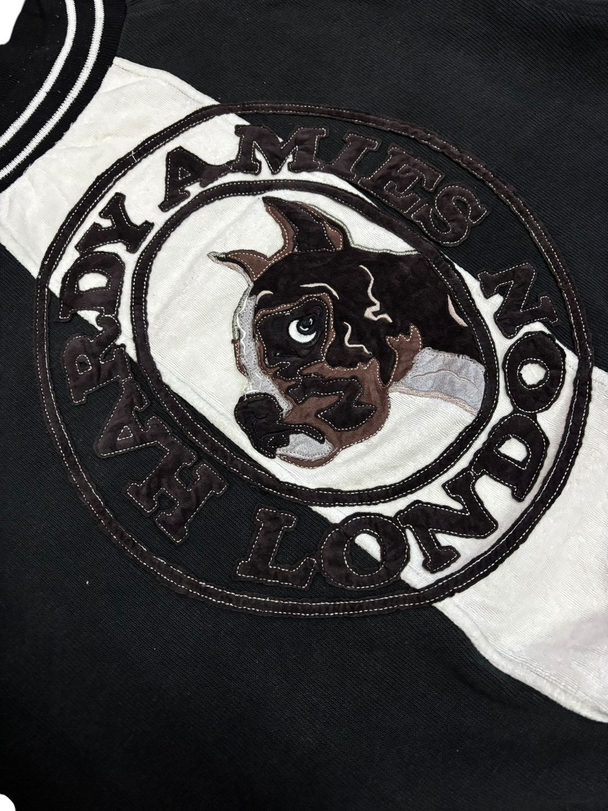 Hardy Amies × Vintage Hardy Amies Sport Embroidered Big Logo Bomber Sweatshirt Size US M / EU 48-50 / 2 - 6 Thumbnail