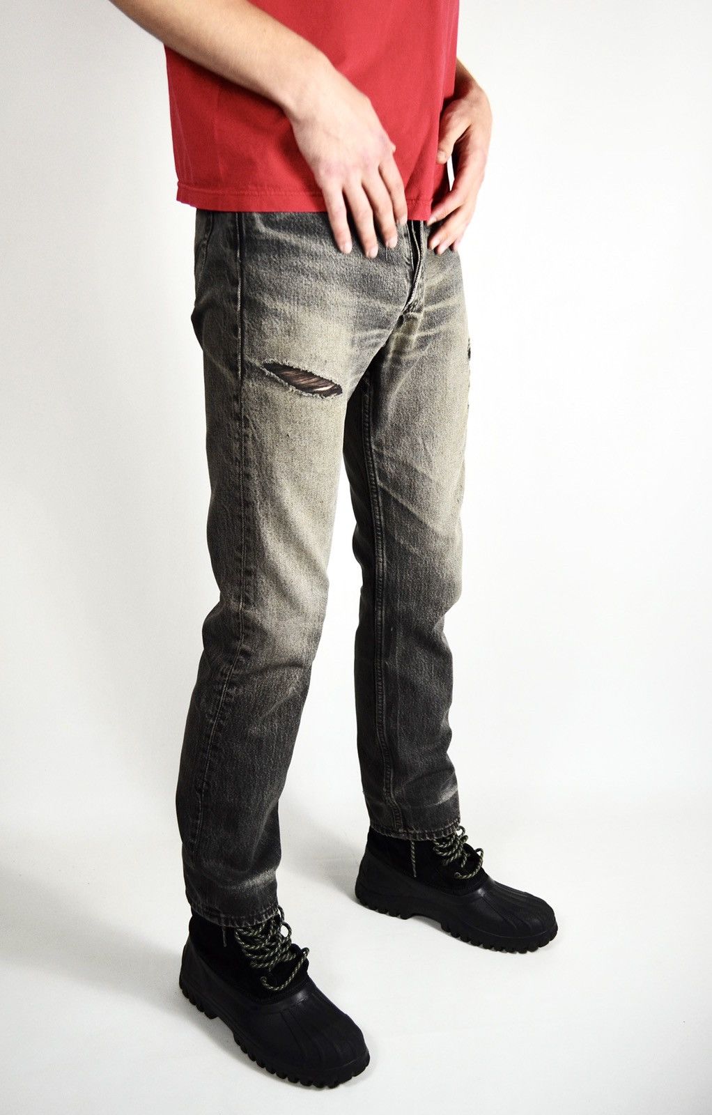 Levi's 90s Vintage Levis USA 501 Distressed Faded Denim Jeans Size US 30 / EU 46 - 5 Thumbnail