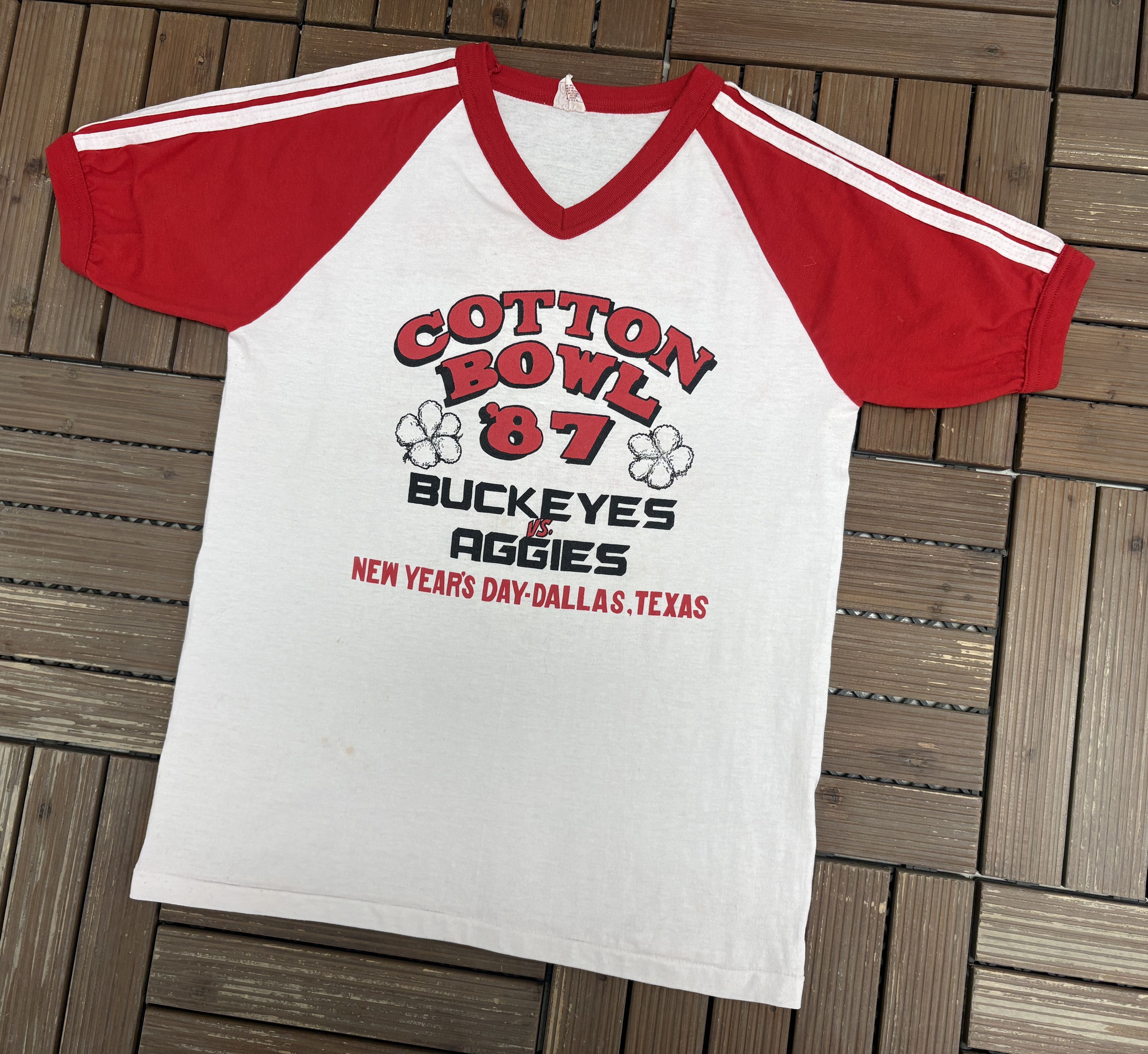 Vintage Ohio State vs. Texas A&M Cotton Bowl '87 Vintage Tee Size US L / EU 52-54 / 3 - 3 Thumbnail
