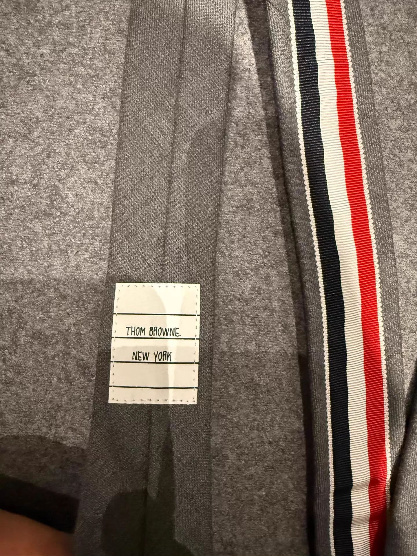 Thom Browne Thom Browne Mid Gray Solid Wool Tie Size ONE SIZE - 4 Thumbnail
