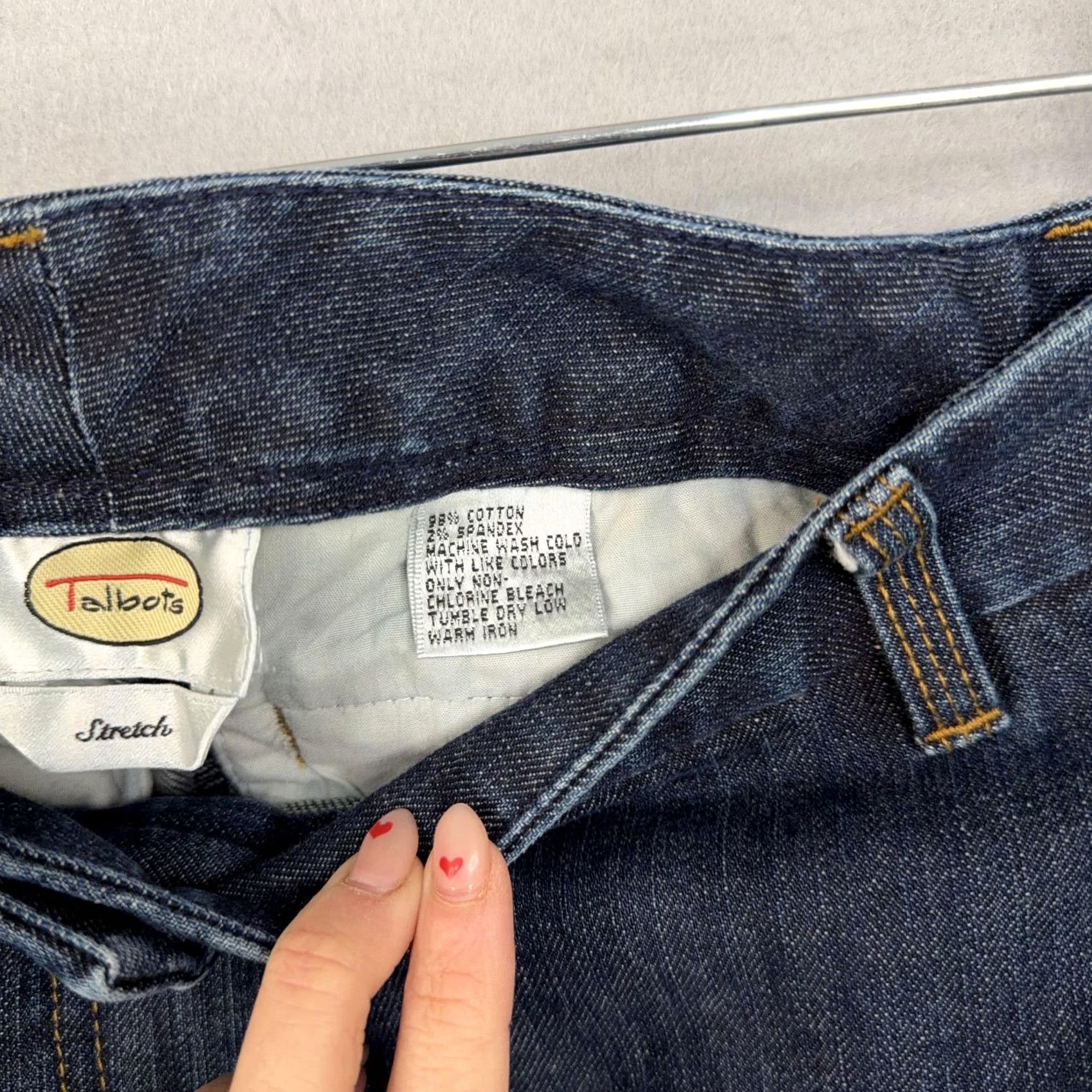 Talbots VINTAGE Talbots Jeans Womens 10 Blue High Rise Straight Leg Denim Stretch 90s Womens Size 32" / US 10 / IT 46 - 5 Thumbnail