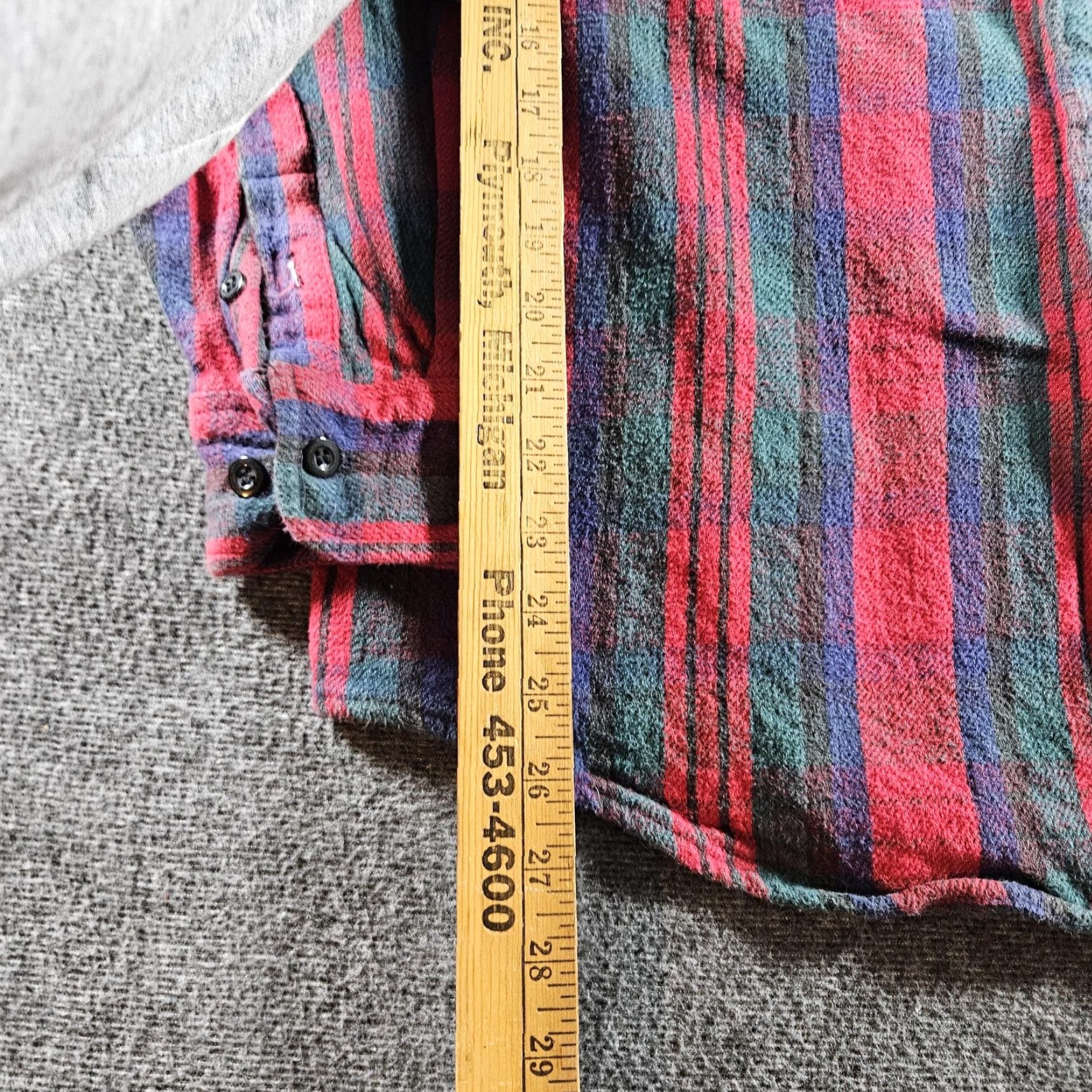 Vintage FIVEBROTHER Shirt Mens L Red Striped Flannel Button Front Pockets Casual Size US L / EU 52-54 / 3 - 6 Thumbnail