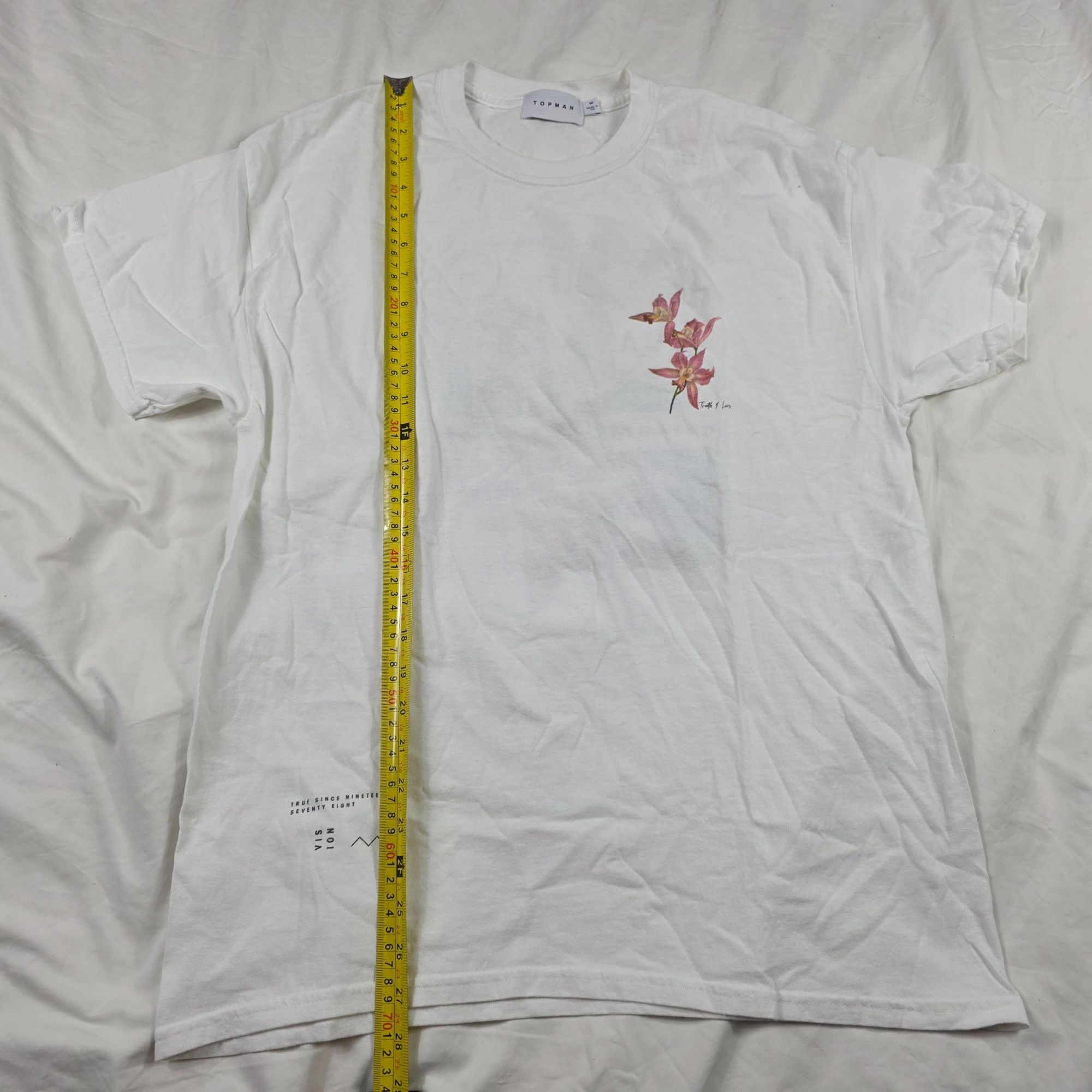 Topman Topman Floral Print Mens Size Medium White Shirt Graphic Cas Size US M / EU 48-50 / 2 - 10 Thumbnail