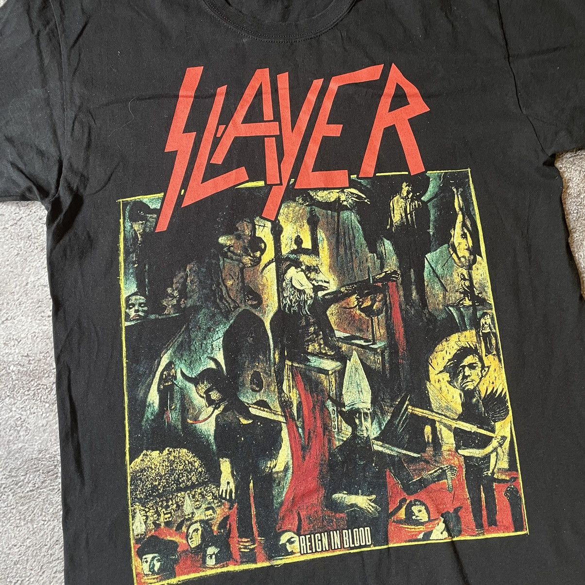 Vintage Vintage 90s Slayer Graphic Tee Punk Grunge Band Shirt Slim S Size US S / EU 44-46 / 1 - 6 Thumbnail