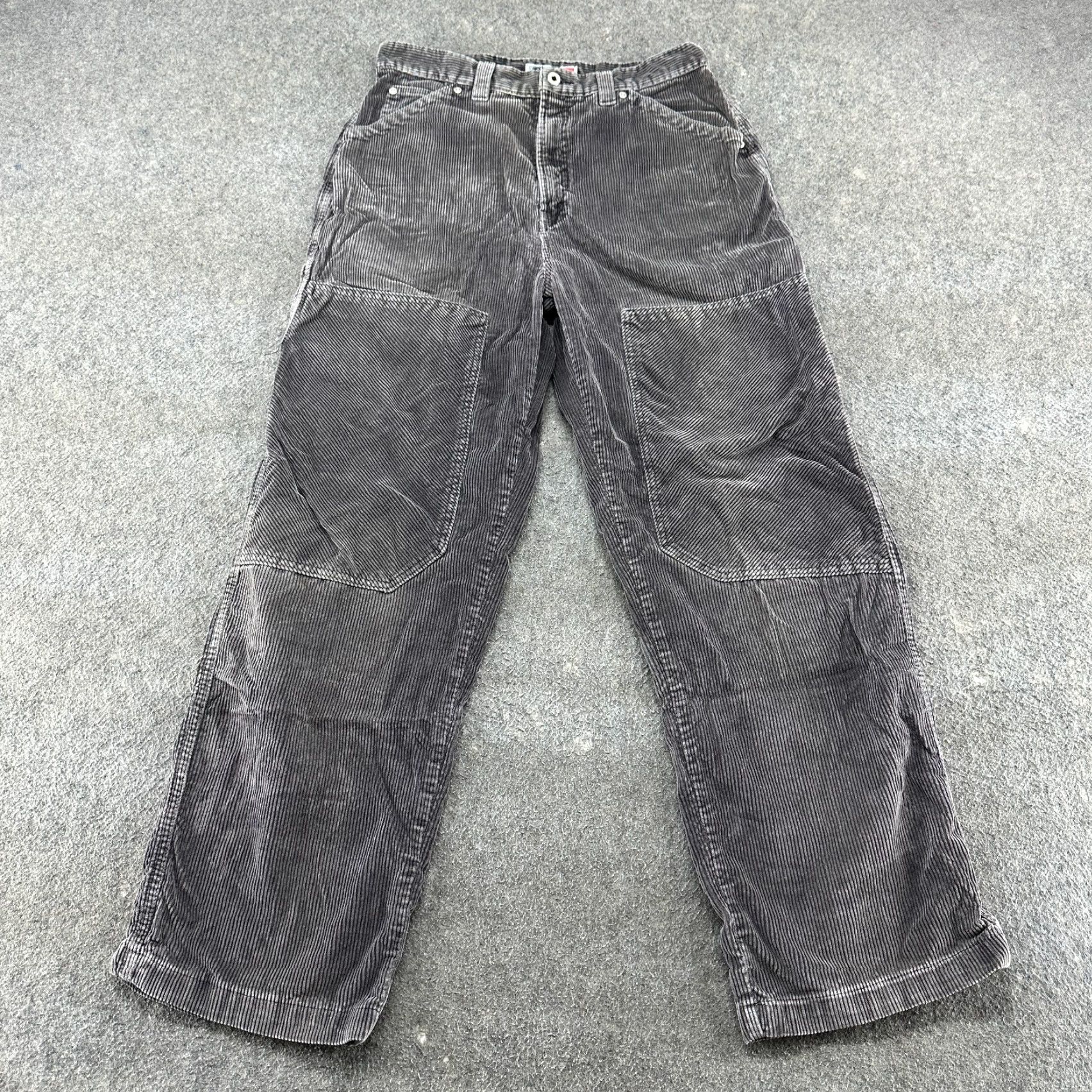Vintage VINTAGE Badge Pants Mens 34x32 Gray Corduroy Cargo Straight 90s Grunge Baggy Carpenter Flat Front Inseam 32 Mens Size US 34 / EU 50 - 2 Thumbnail