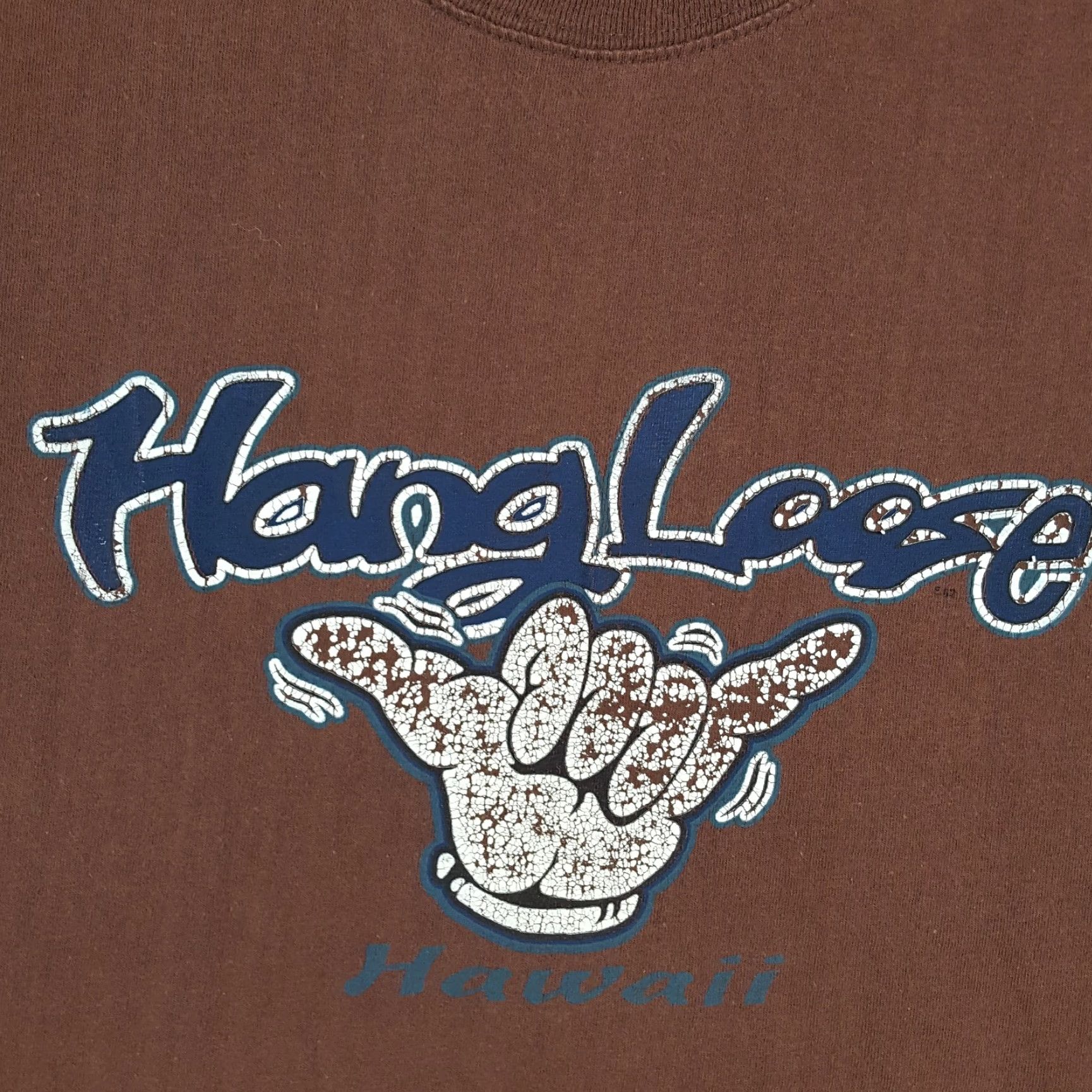 Vintage Vintage Hang Loose Hawaii 90s Beach T-Shirt Large Mens Cotton Faded Distressed Hawaiian Retro Y2K Size US L / EU 52-54 / 3 - 3 Thumbnail