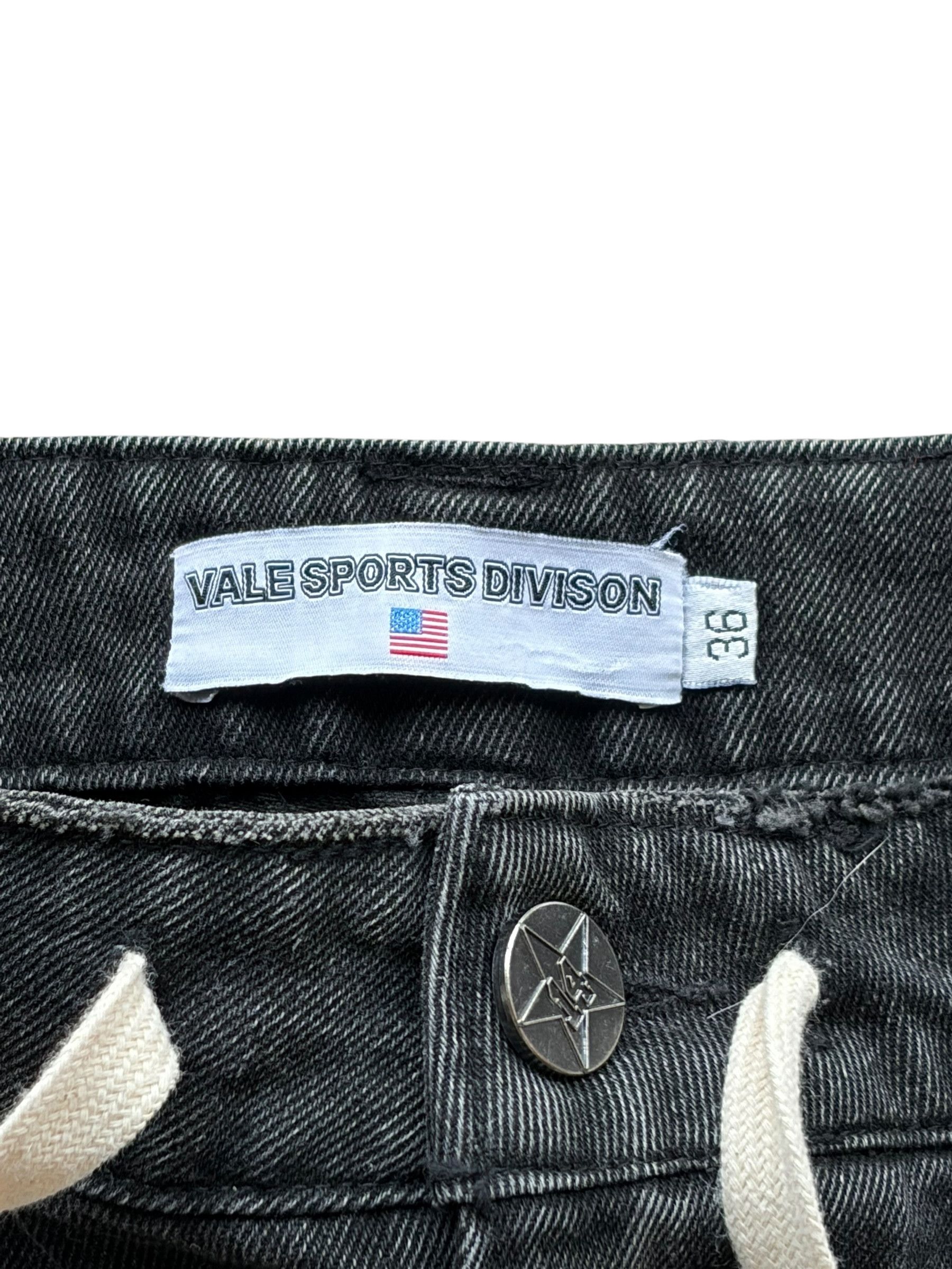 Vale Vale Forever Washed Black Crystal Sirens Denim Shorts Jorts Size US 36 / EU 52 - 4 Thumbnail