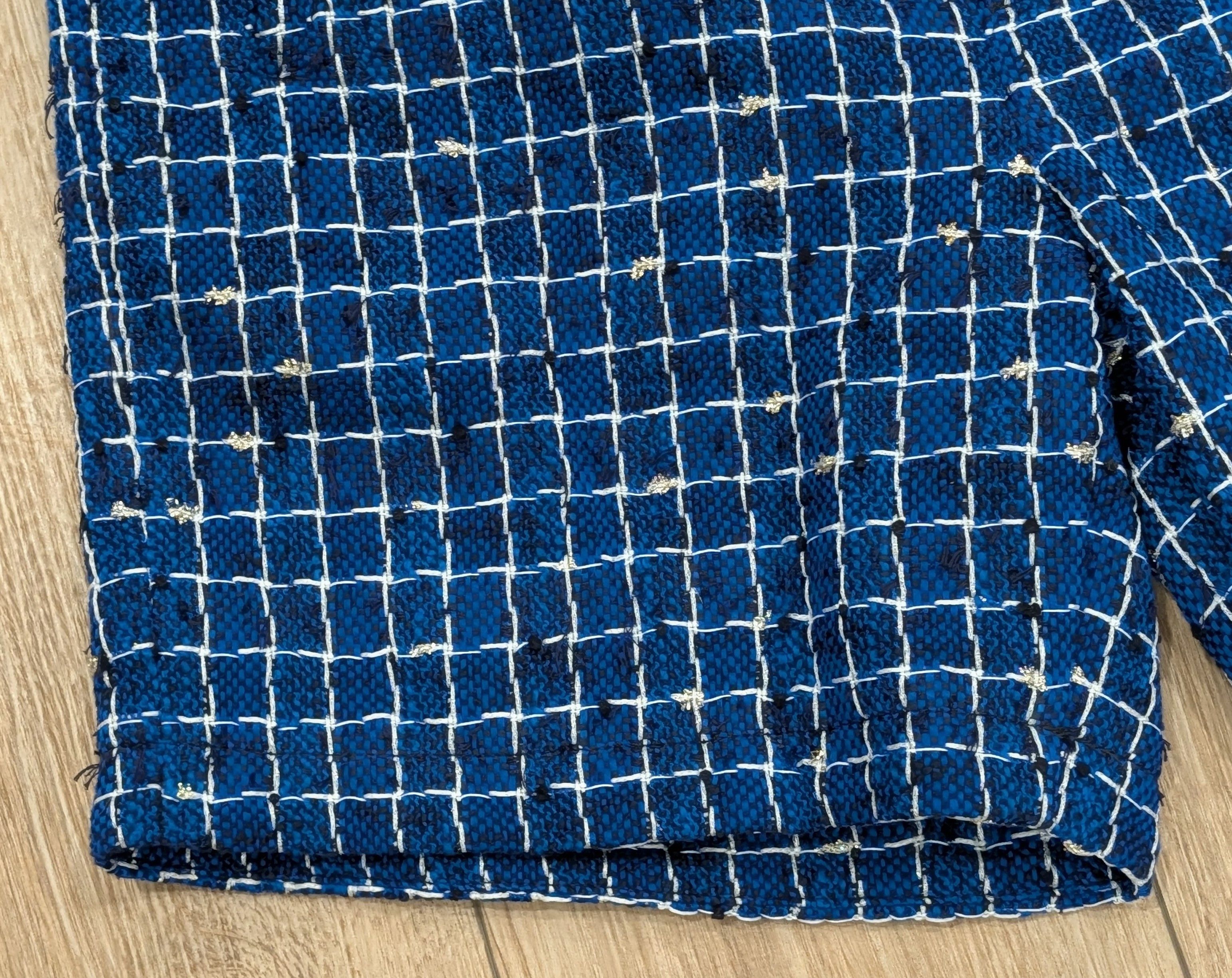 Amiri AMIRI Stripe Boucle Tweed Shorts Navy 52 US 36 Size US 36 / EU 52 - 2 Thumbnail