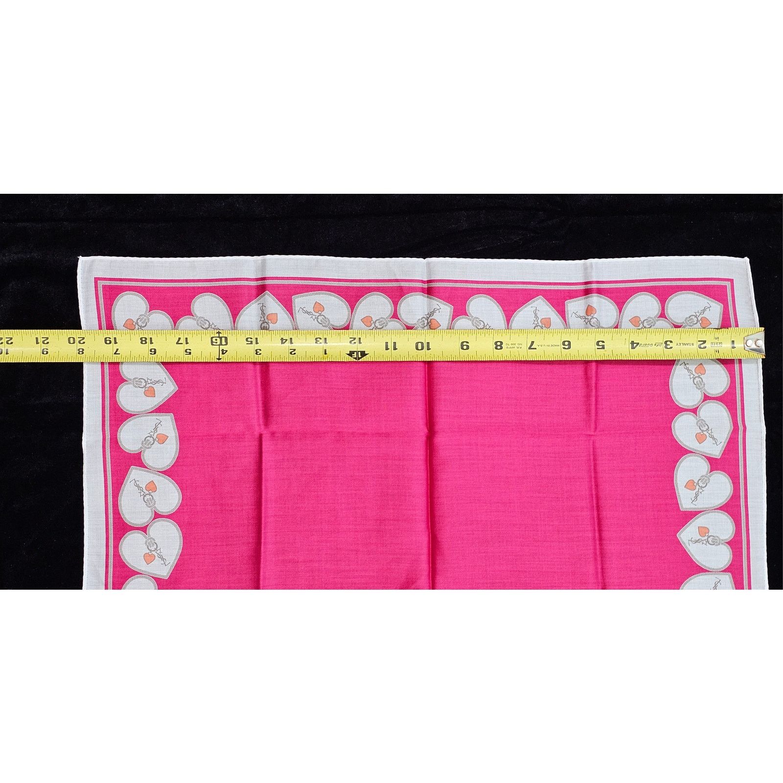 Yves Saint Laurent Yves Saint Laurent Silk Heart Design Handkerchief Size ONE SIZE - 3 Thumbnail