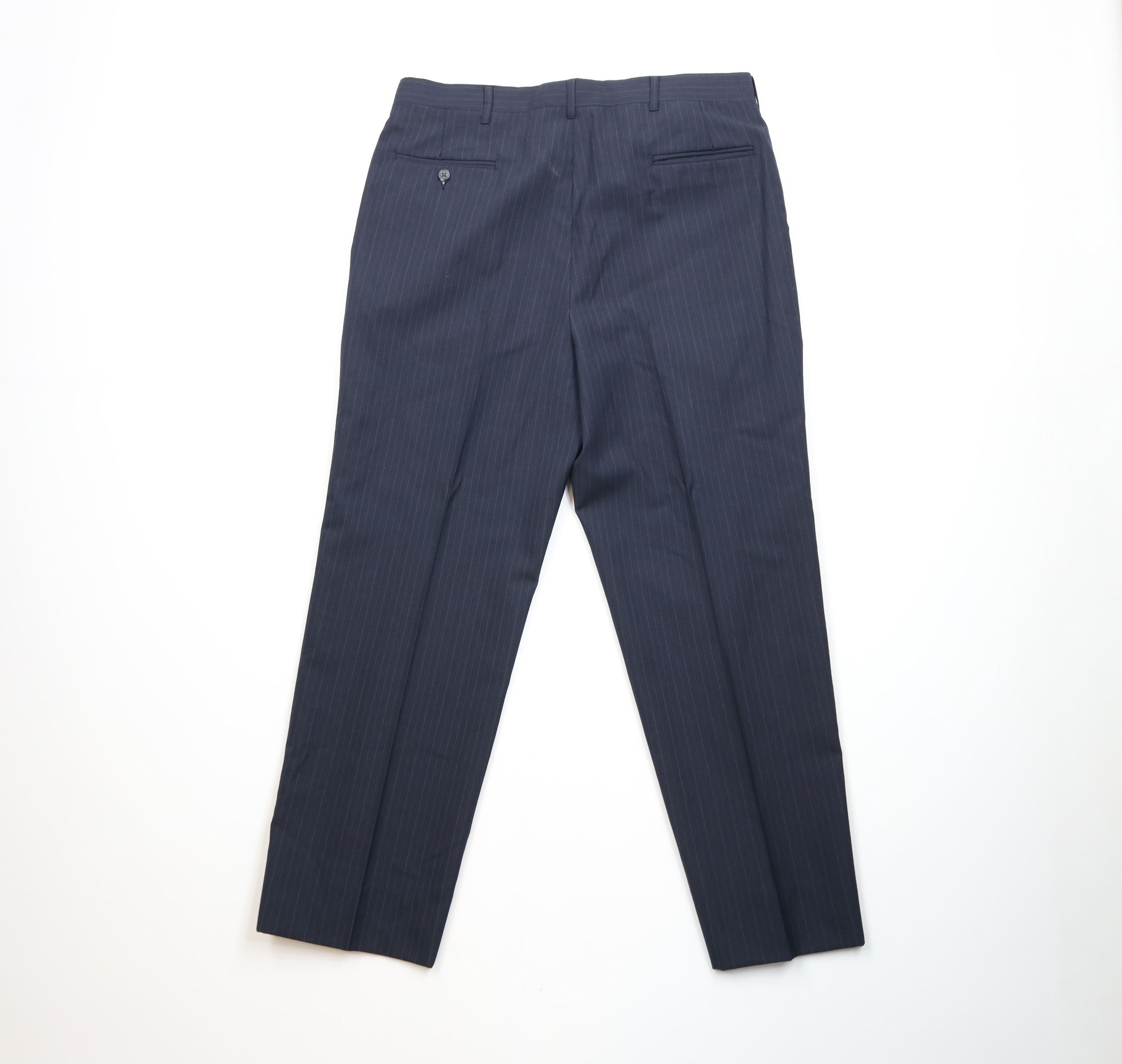 Vintage Vintage 70s Streetwear Blend Pinstriped Wide Leg Pants USA Size US 38 / EU 54 - 9 Thumbnail