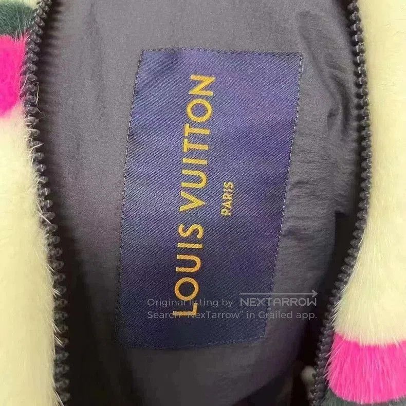 Louis Vuitton Louis Vuitton Multi-Stripe Logo Fur Jacket. Size US L / EU 52-54 / 3 - 4 Thumbnail