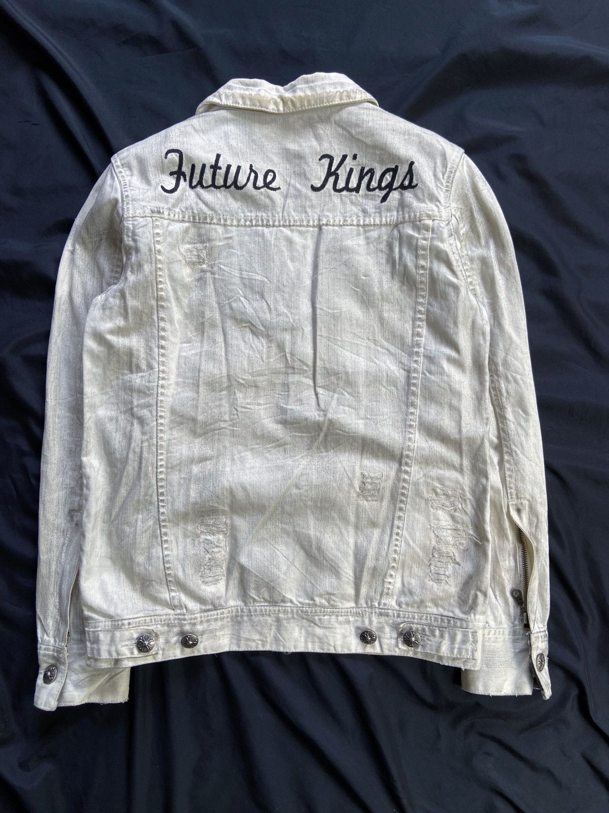 In The Attic IN THE ATTIC PUNK DISTRESSED DENIM JACKET Size US M / EU 48-50 / 2 - 2 Thumbnail