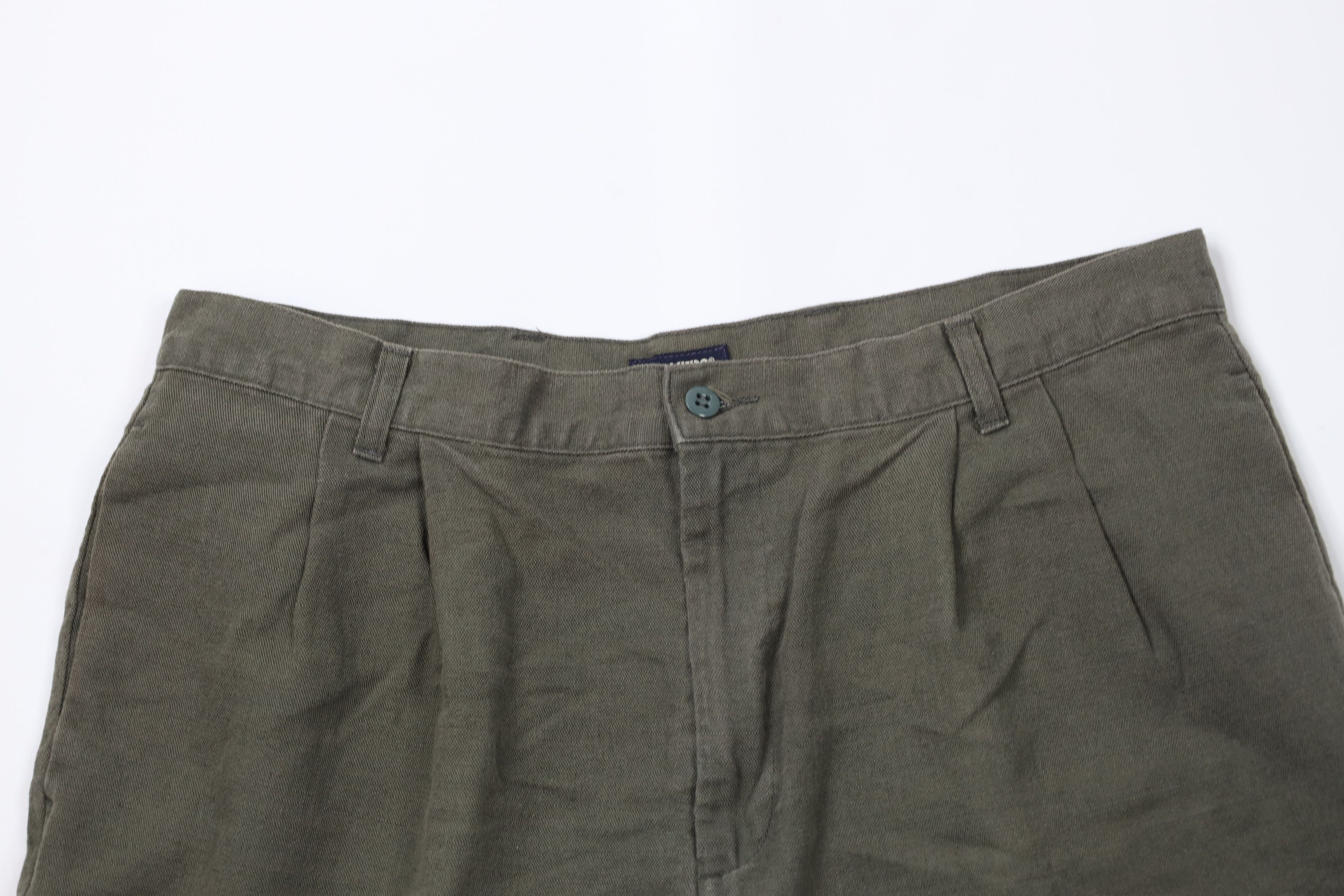 Vintage Vintage 90s Streetwear Linen Blend Above Knee Shorts Green Size US 38 / EU 54 - 2 Thumbnail